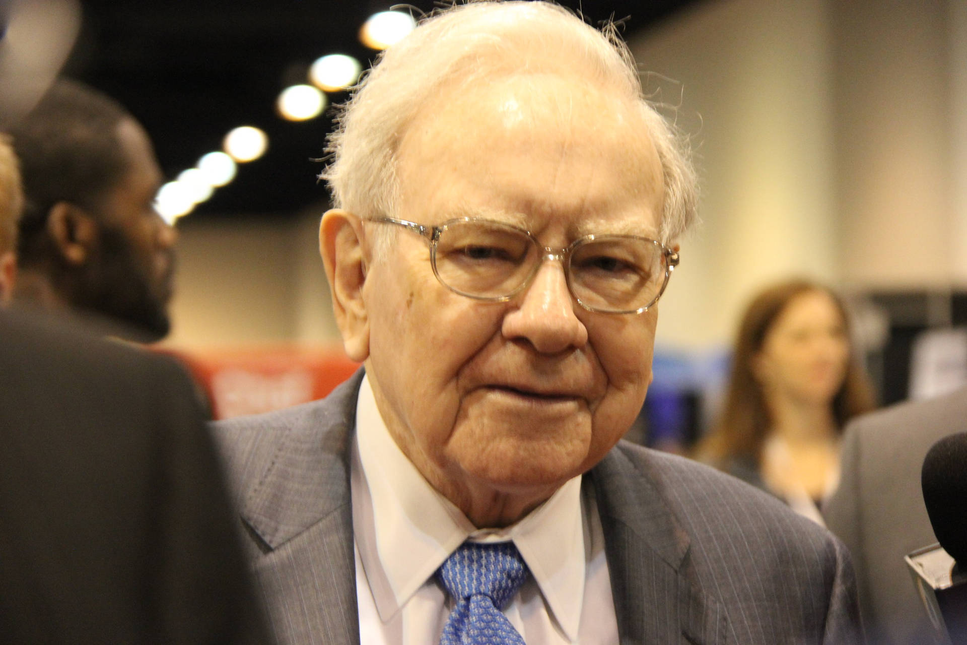 Warren Buffett Serious Face Candid Profile Photography Background