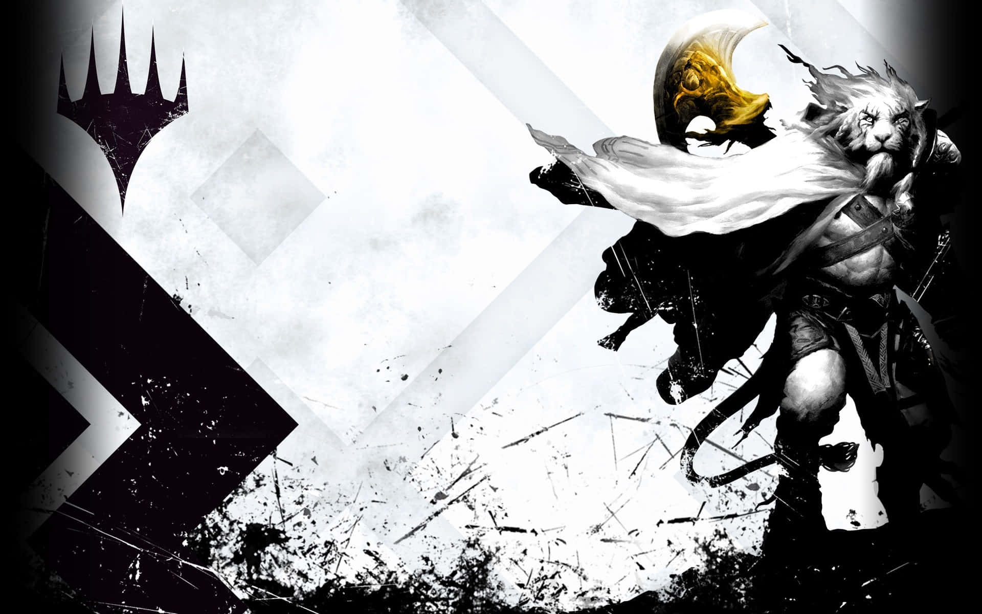 Warrior's Charge Abstract Art Background