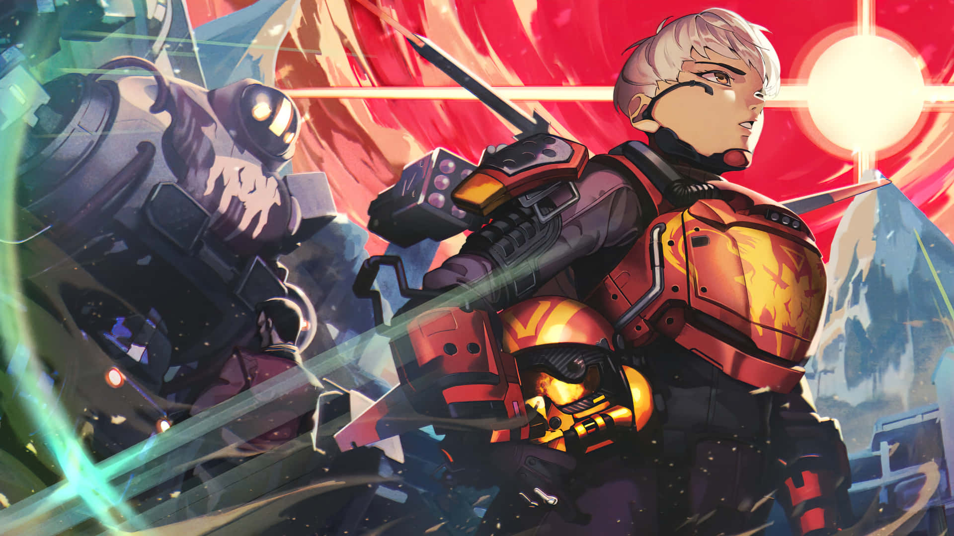 Warrior Valkyrie Apex Legends In Armor Background
