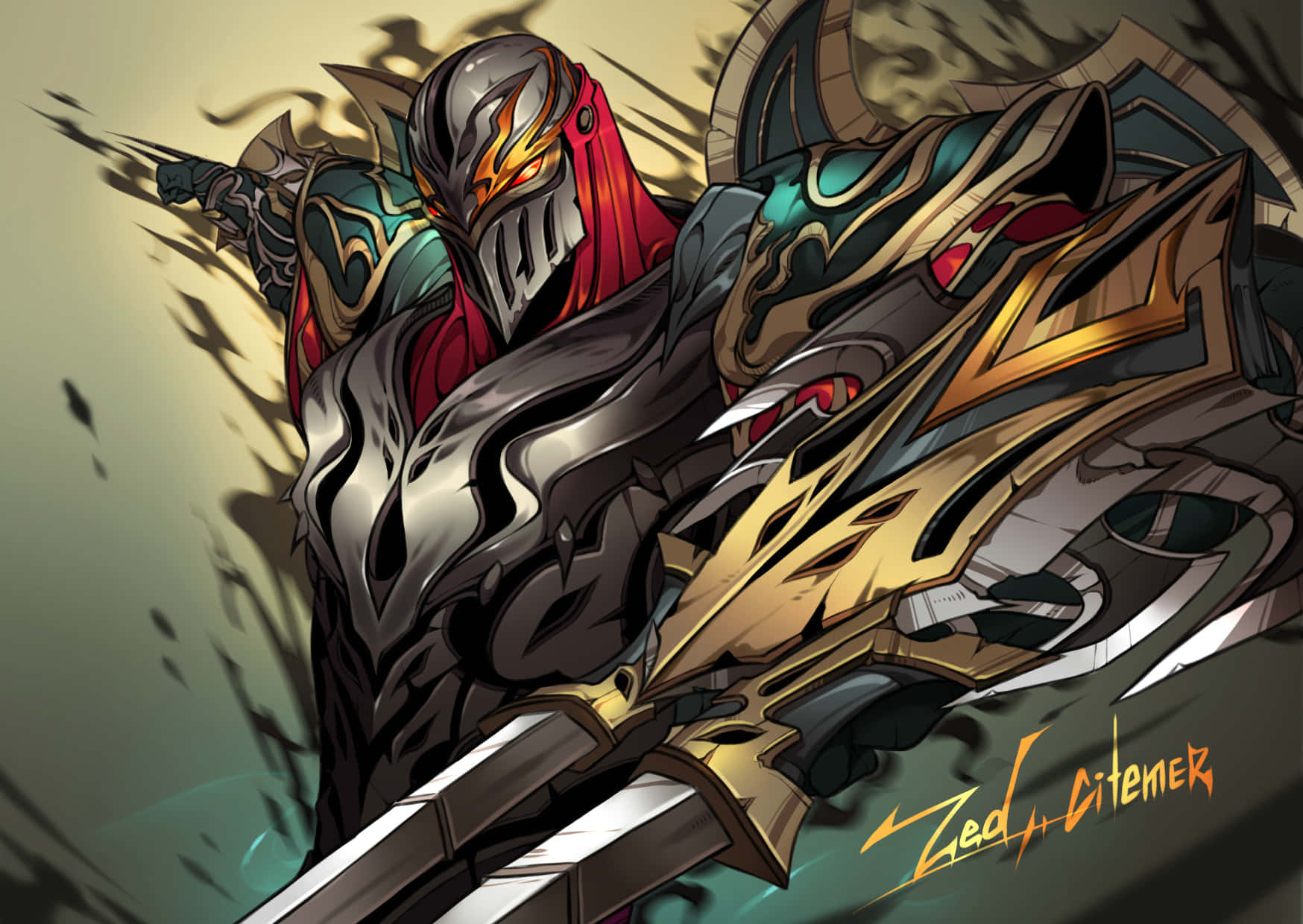 Warrior Zed Artwork Background