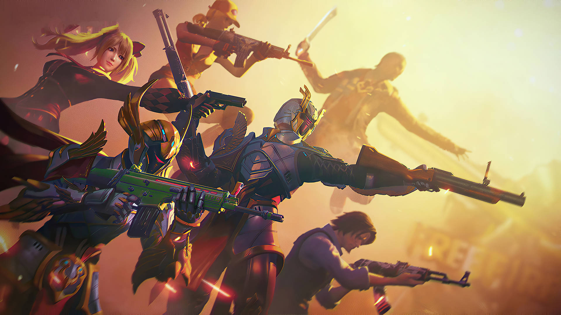Warriors With Weapons Free Fire 2020 Background