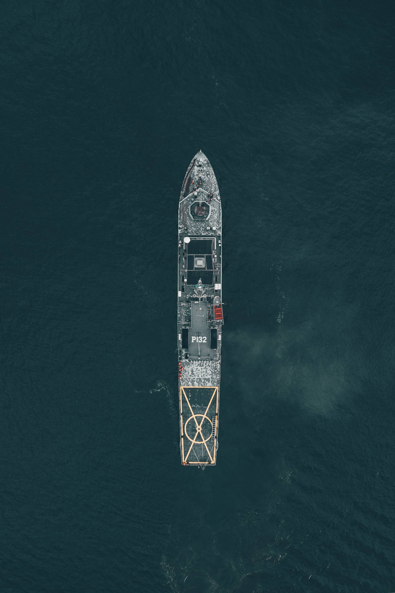 Warship Top View Photograph Background