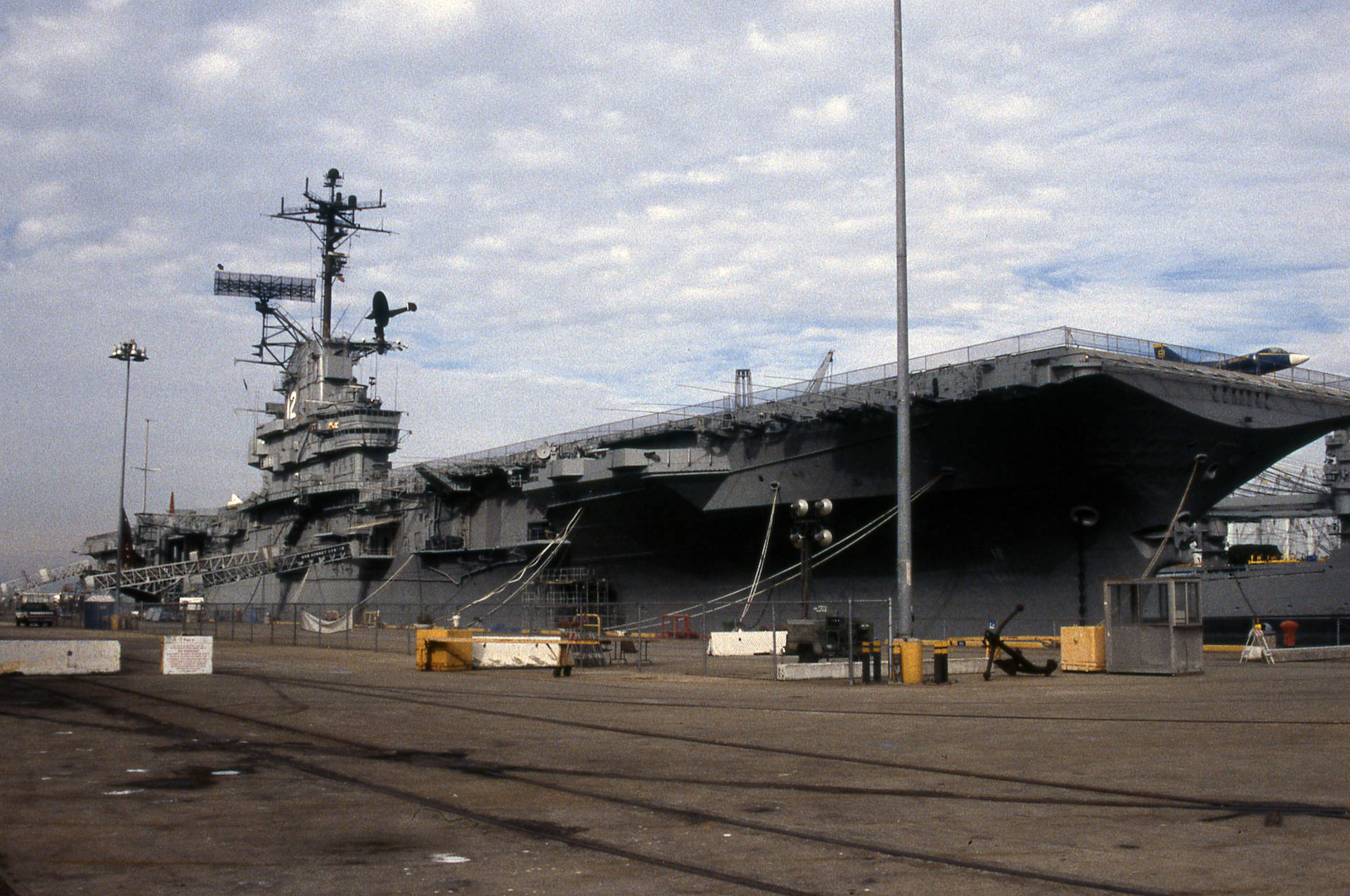 Warship With Dark Grey Paint Background