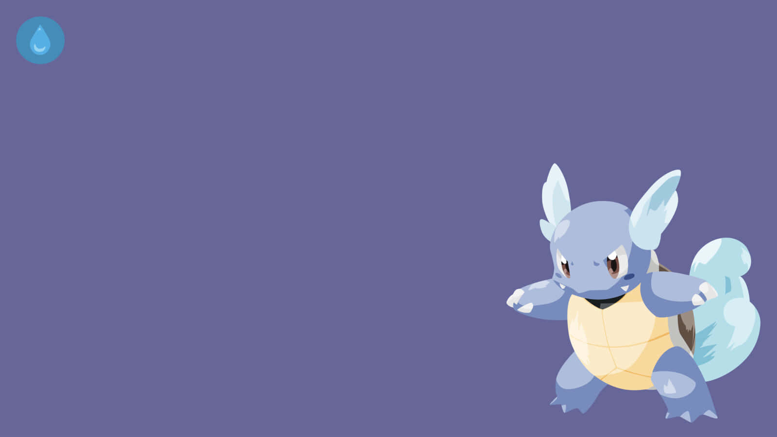 Wartortle On Dark Purple Background