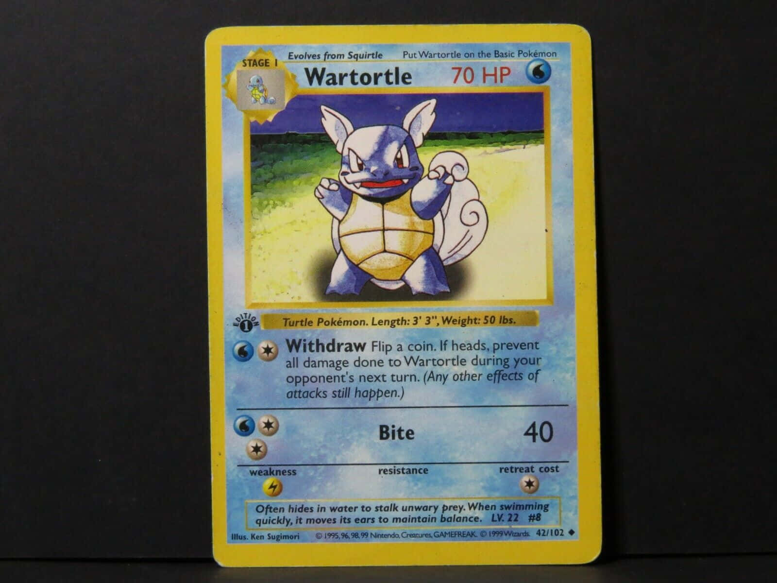 Wartortle Pokémon Card