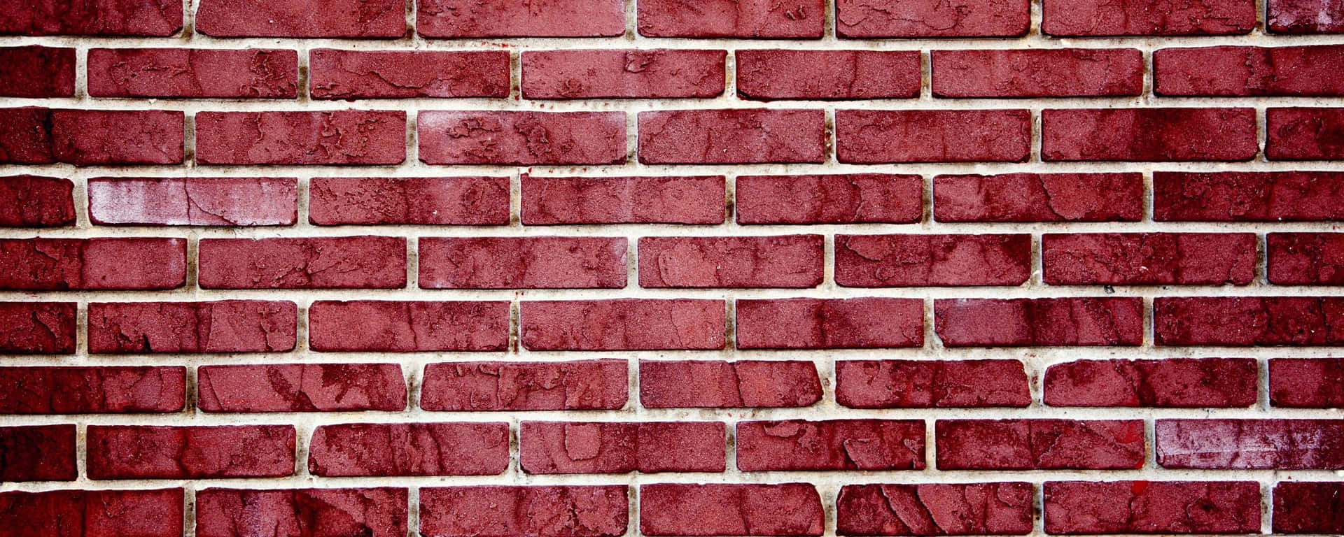 Washed Out Brick Wall Red Ultra Wide Hd
