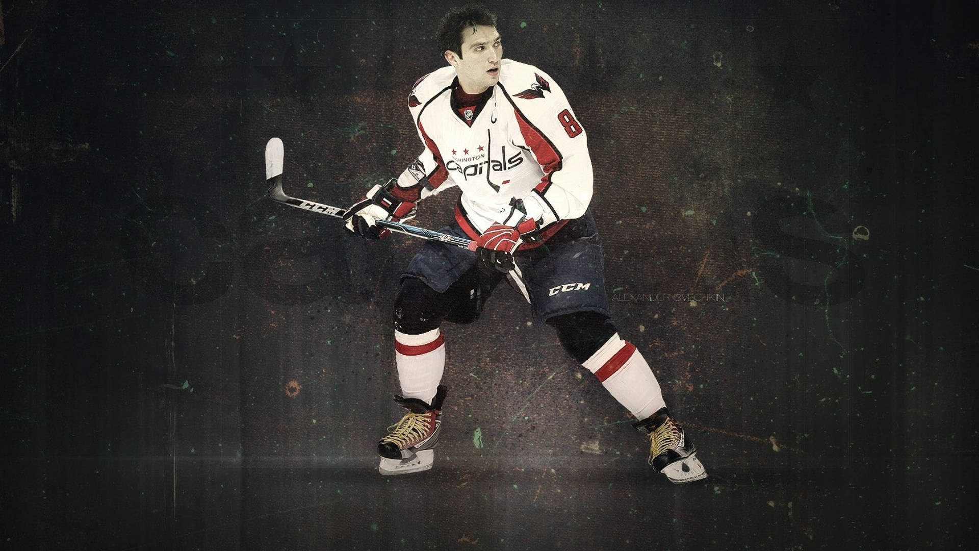 Washington Capitals Grainy Photo Background