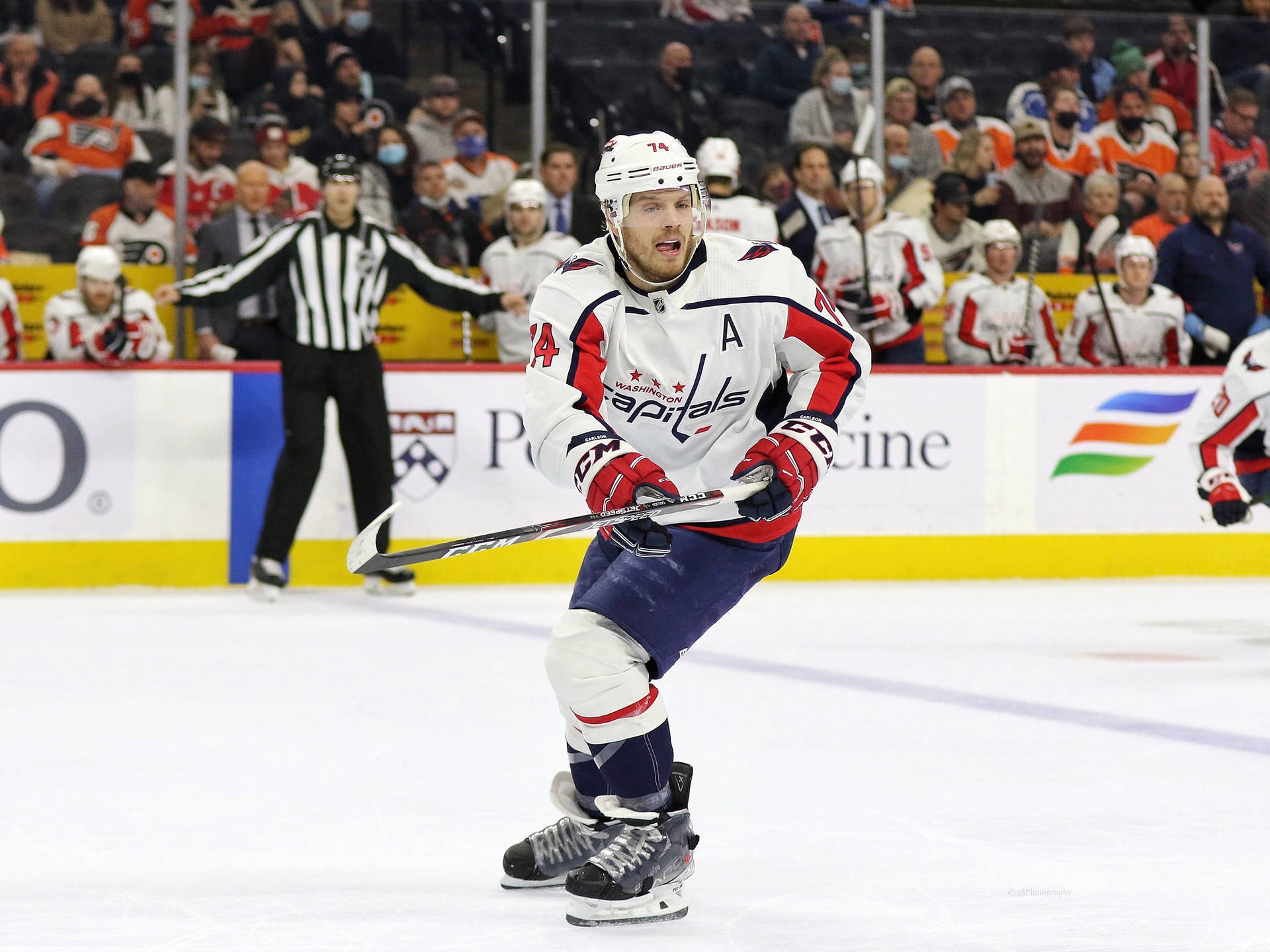 Washington Capitals John Carlson At Canada Life Centre Background