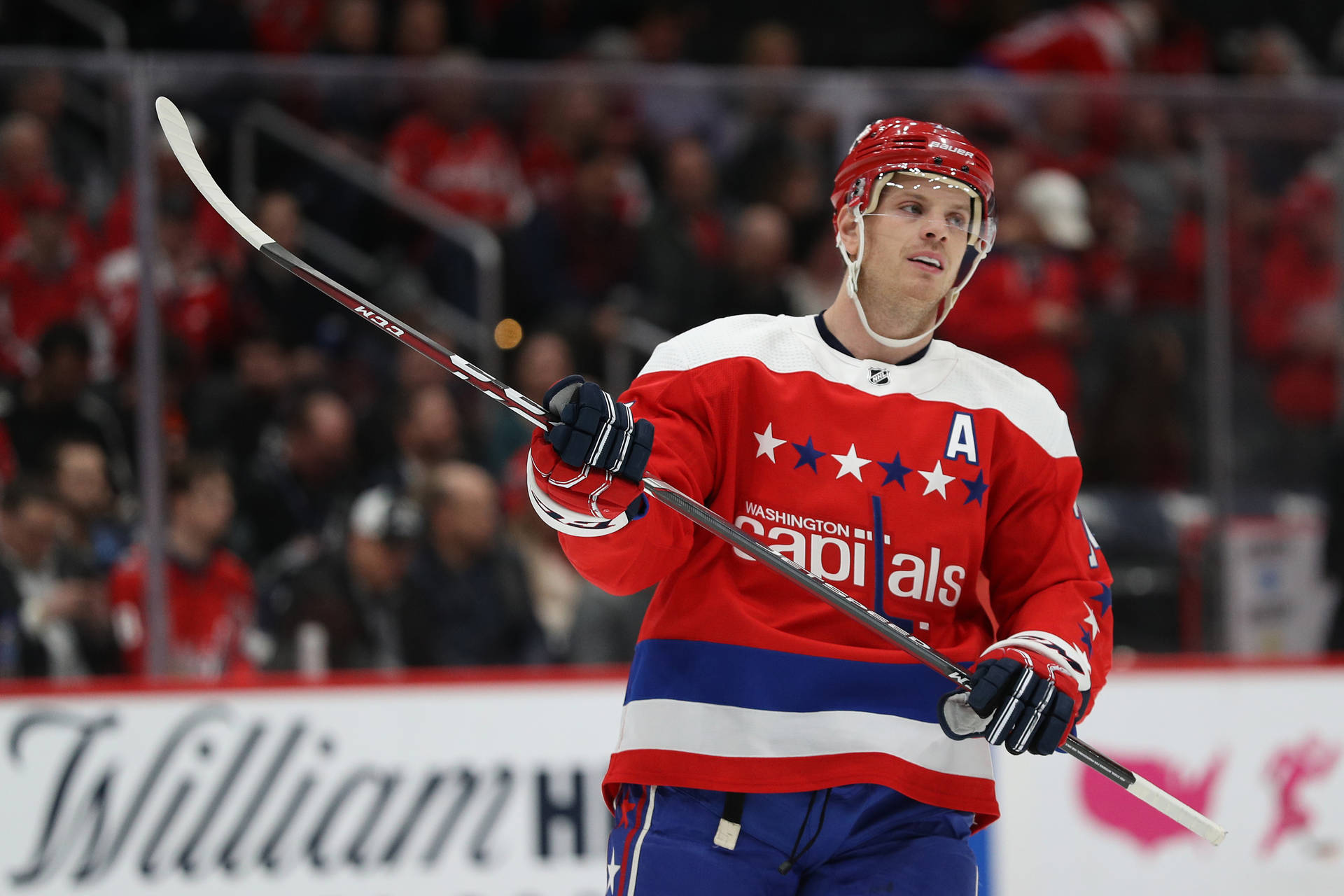 Washington Capitals John Carlson At Capital One Arena Background