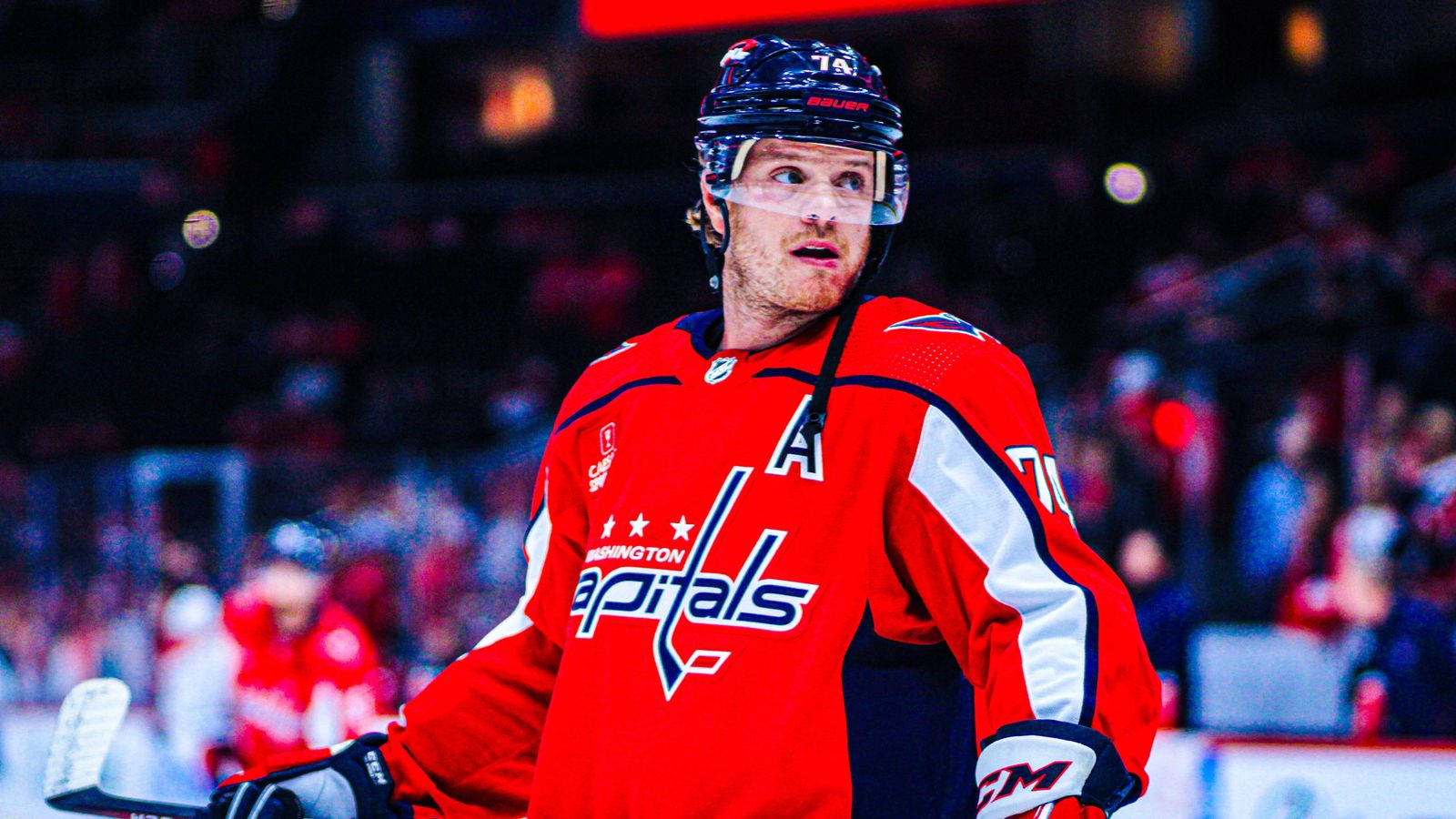 Washington Capitals John Carlson In Game Portrait Background