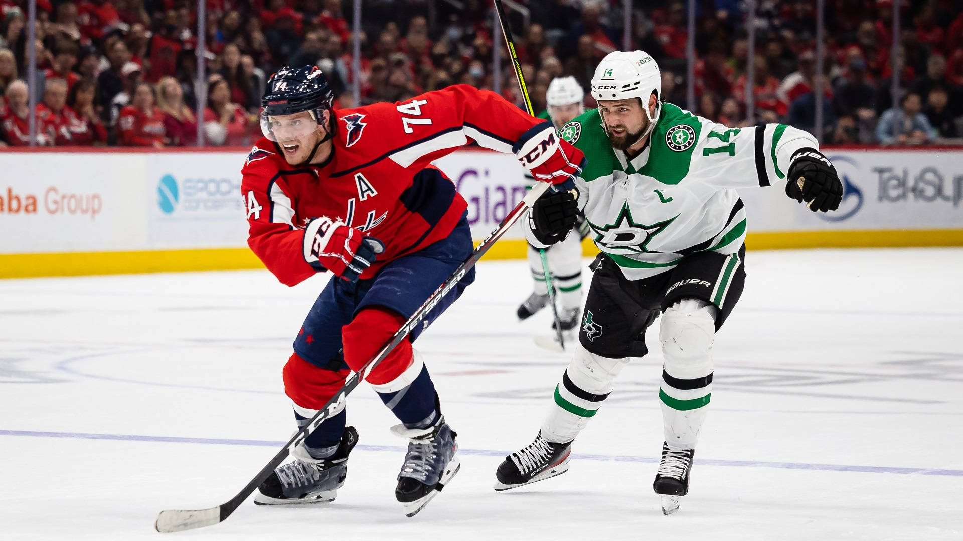 Washington Capitals John Carlson Versus Dallas Stars Jamie Benn Background