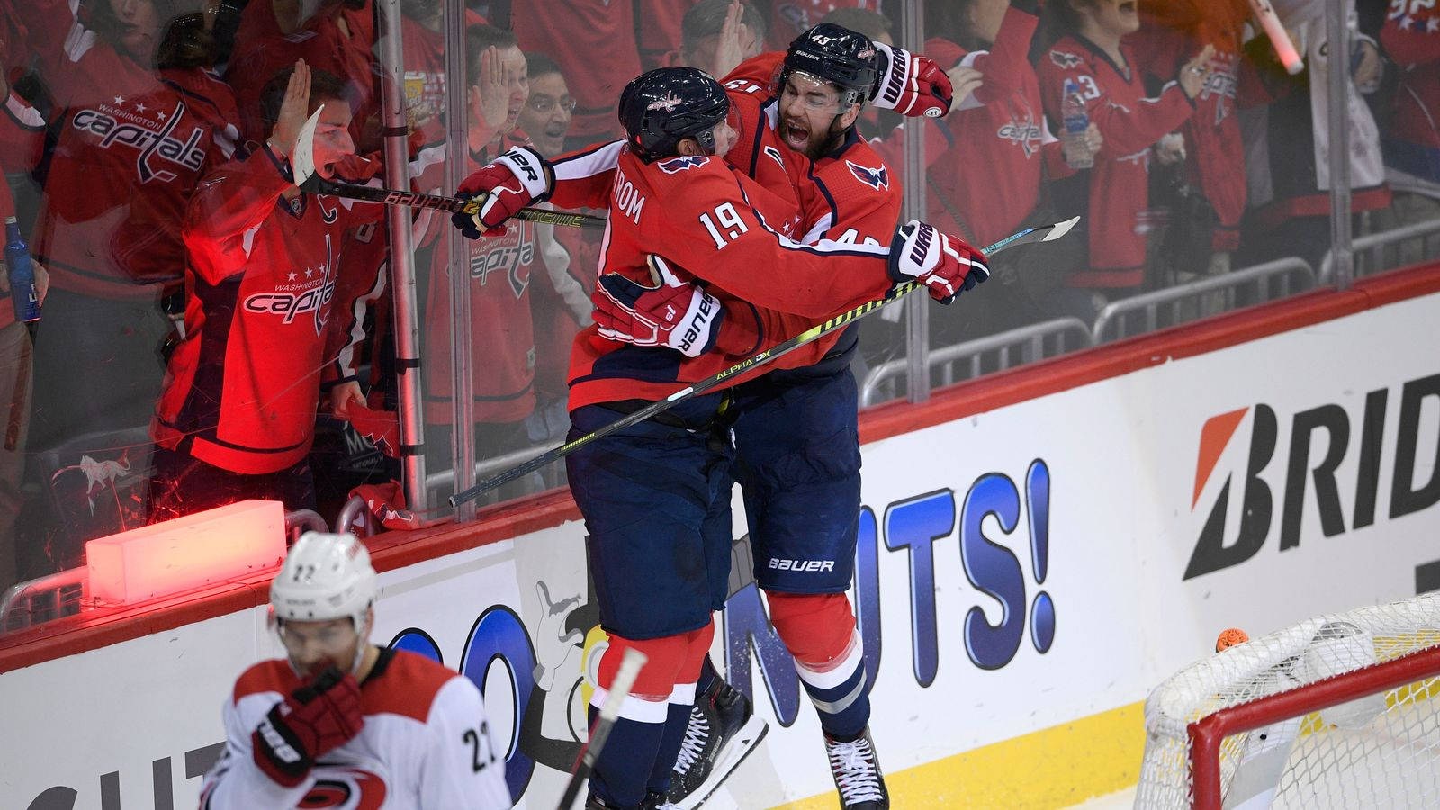 Washington Capitals Nicklas Backstrom And Tom Wilson Background