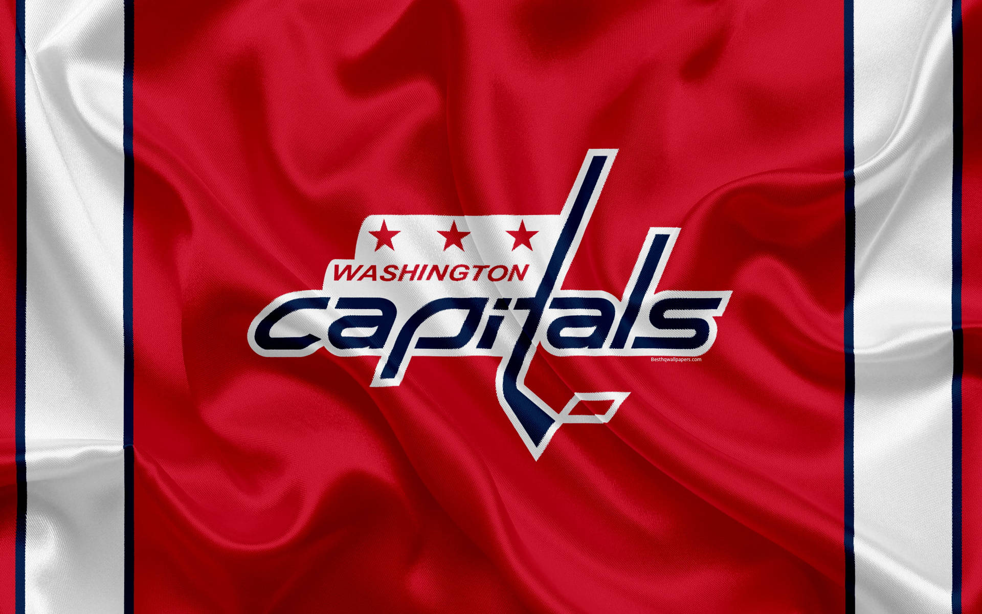 Washington Capitals On Silk Sheet Background