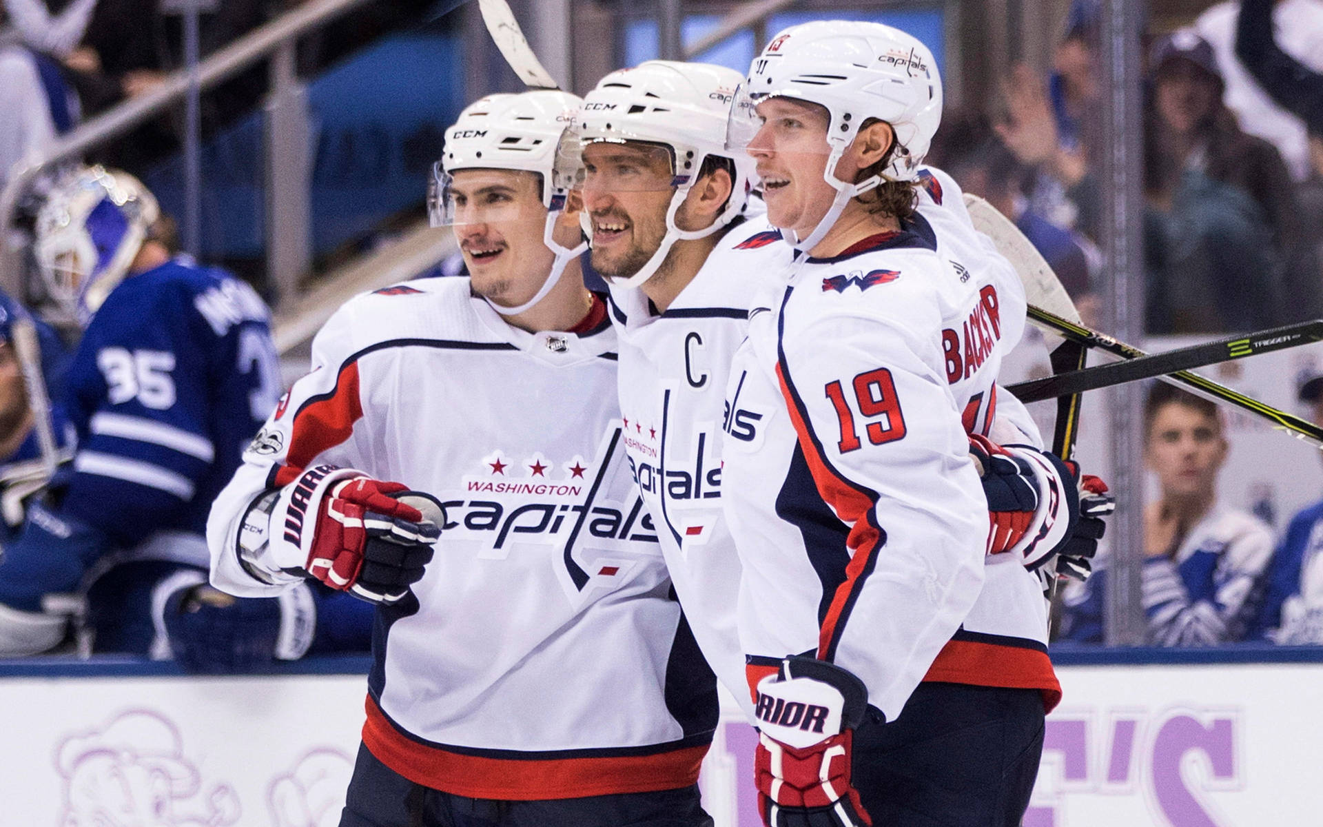 Washington Capitals Orlov, Ovechkin And Backstrom Background