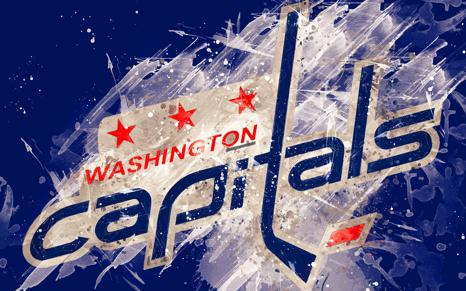 Washington Capitals Paint Splashes