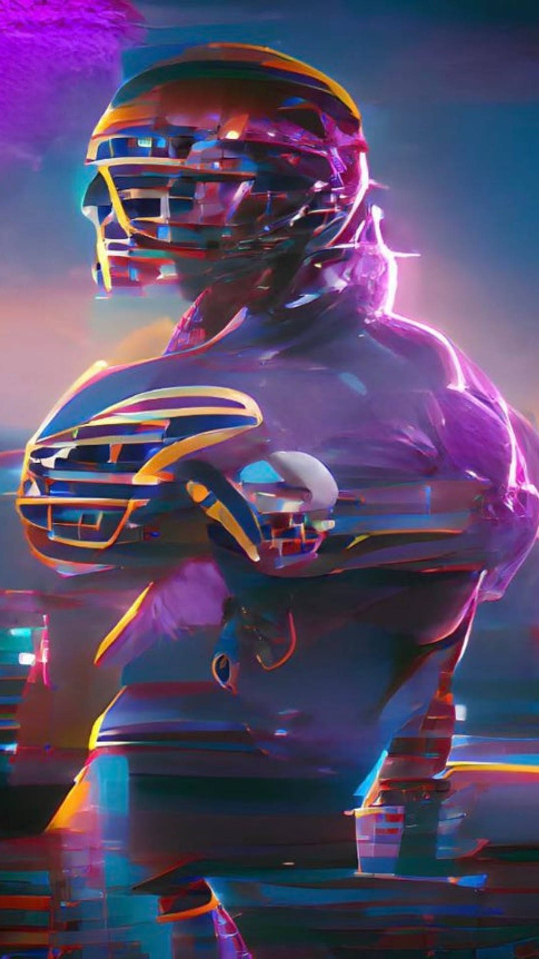 Washington Commanders Football Ai Digital Art Background
