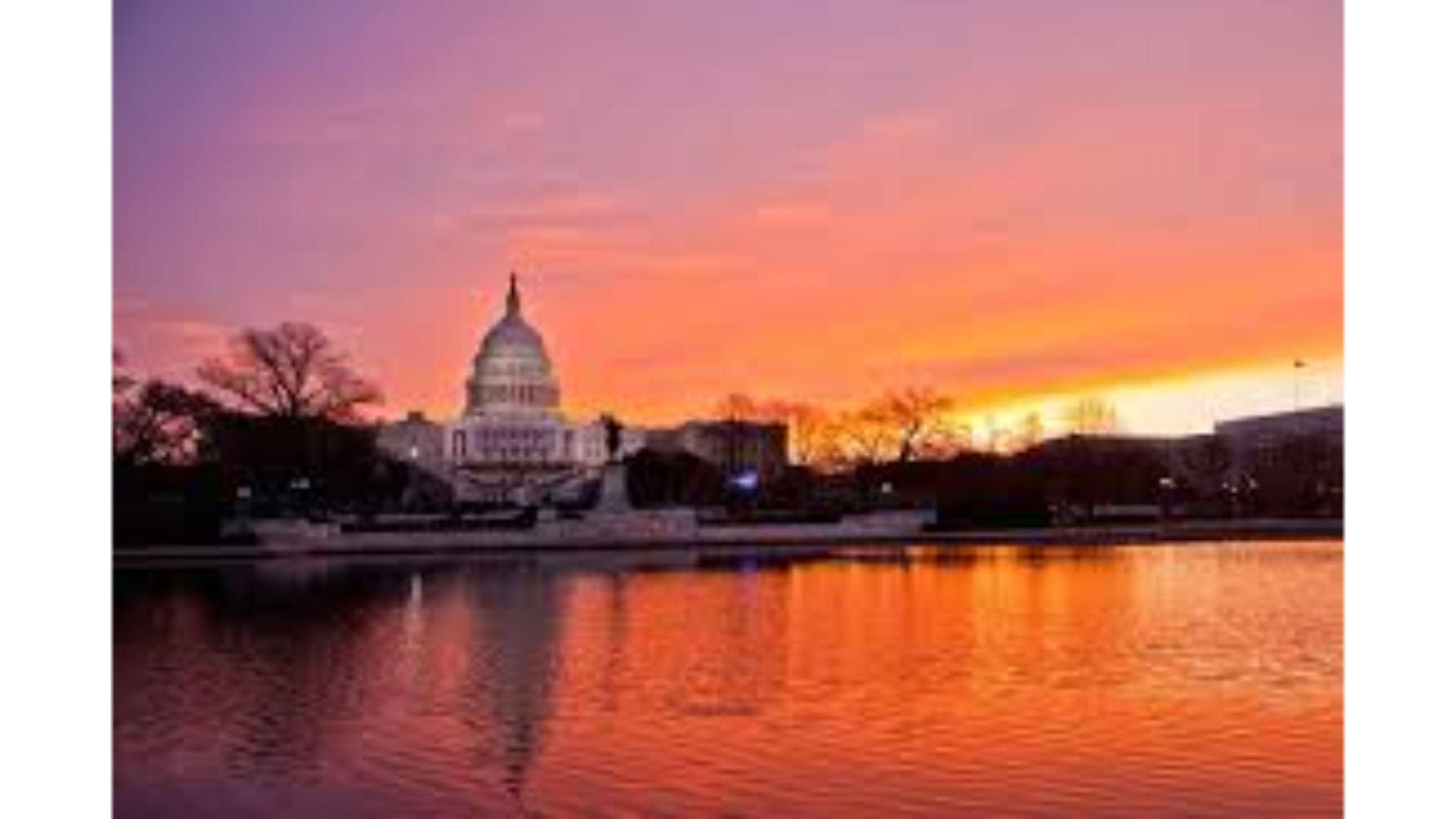 Washington, Dc Bright Sunset Background