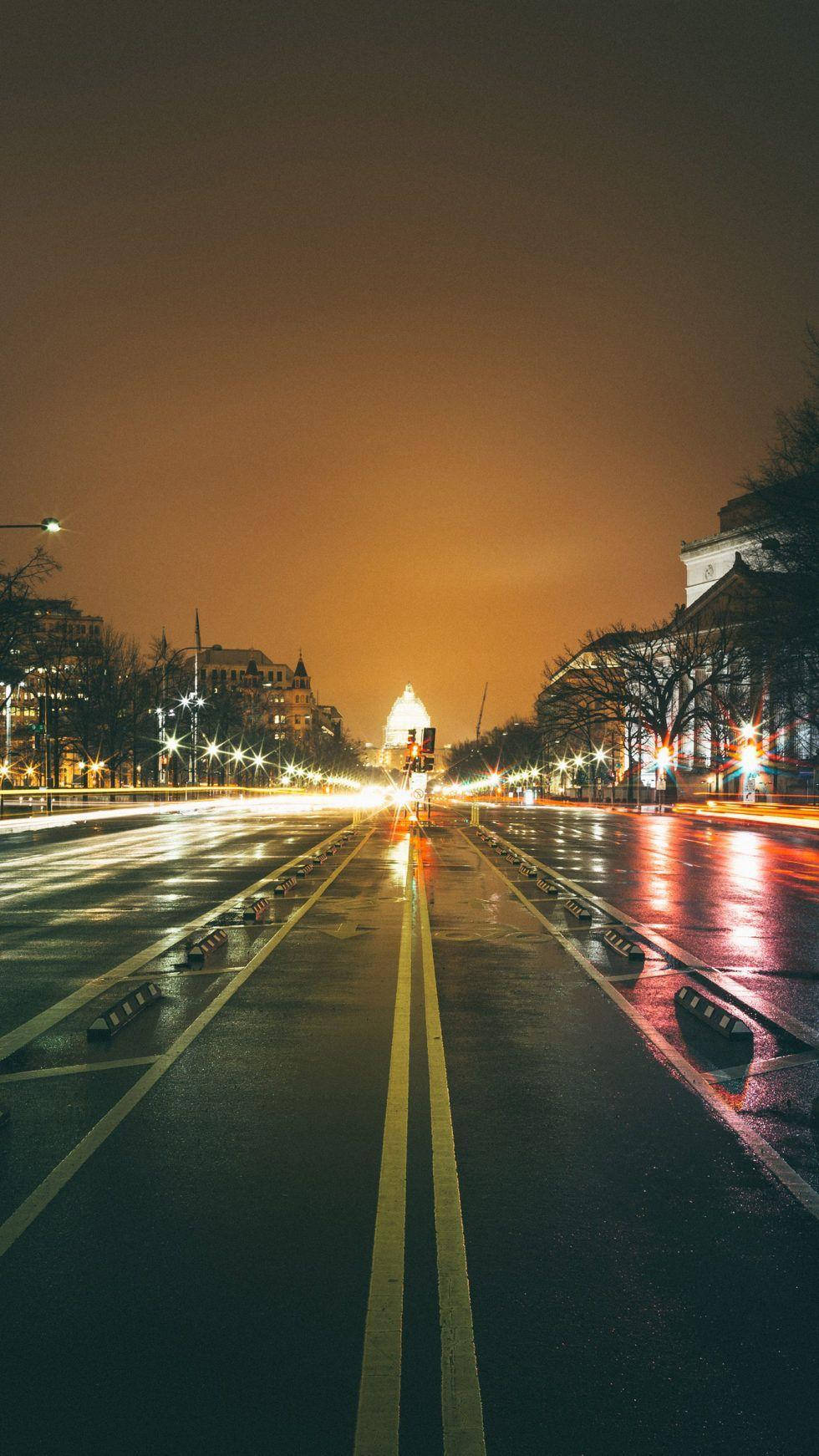 Washington, Dc Night Street Background