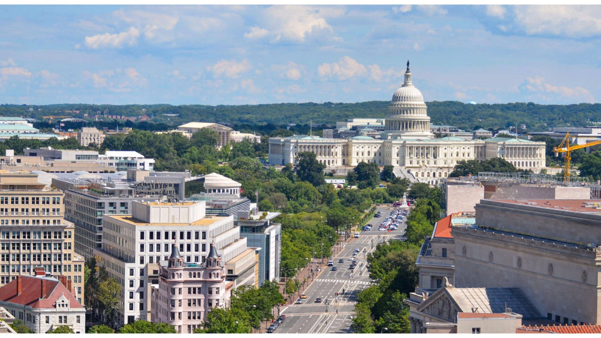 Washington, Dc Roads To Capitol Background