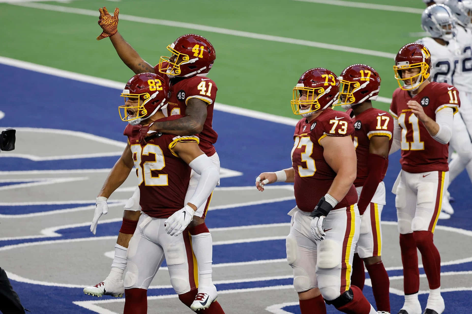 Washington Football Action-packed Game Background