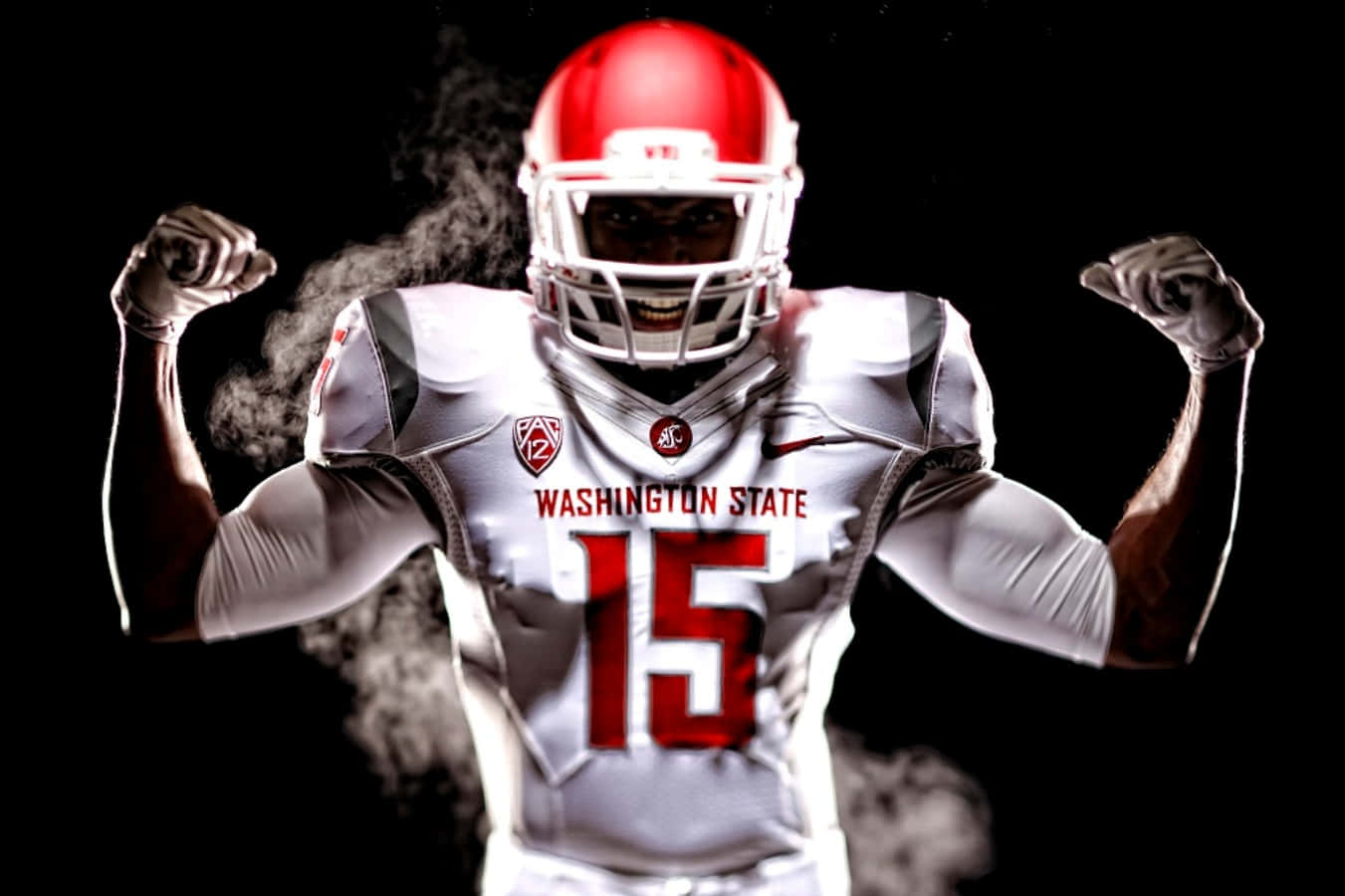 Washington Football Player In Action Background