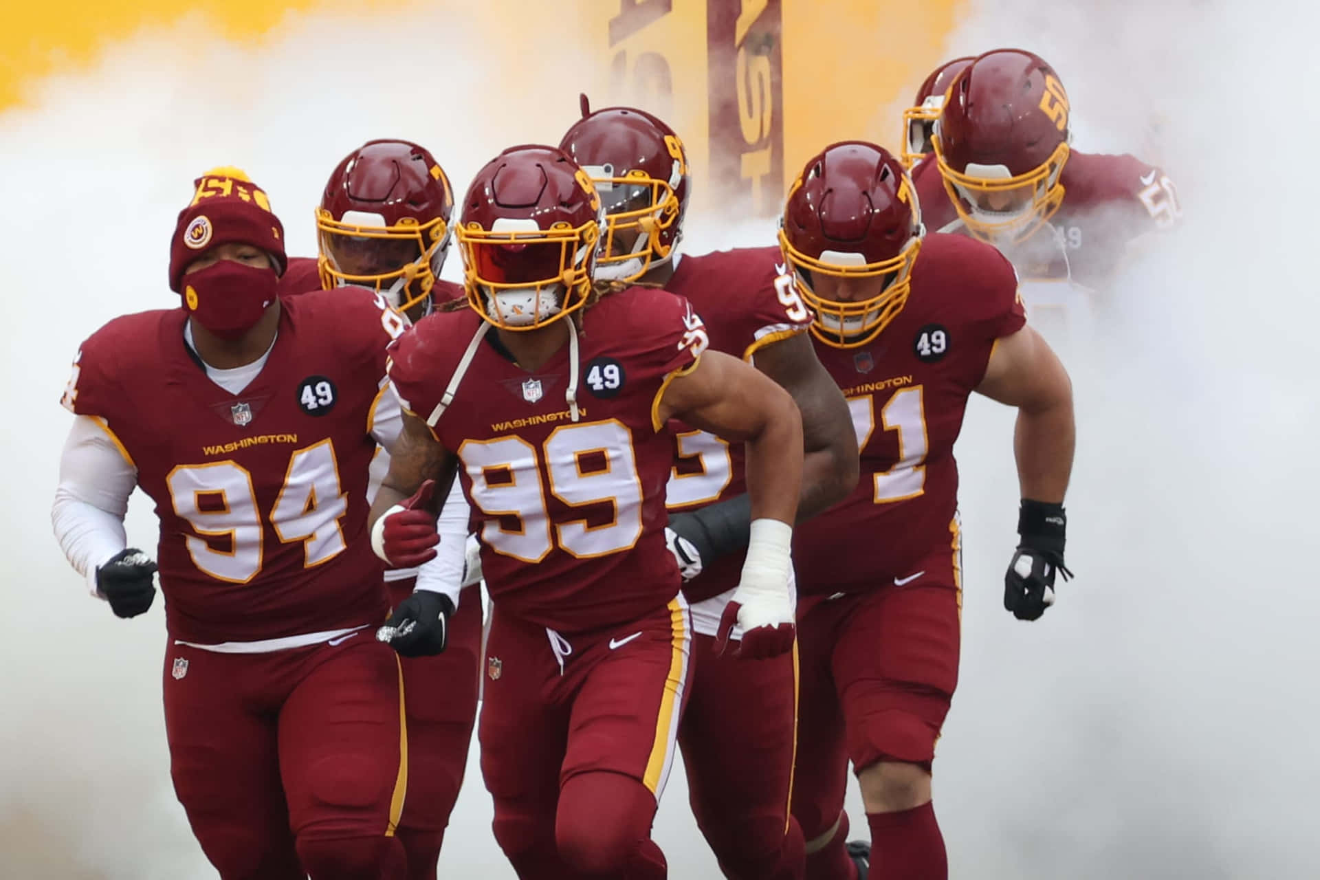 Washington Football Team In Action Background