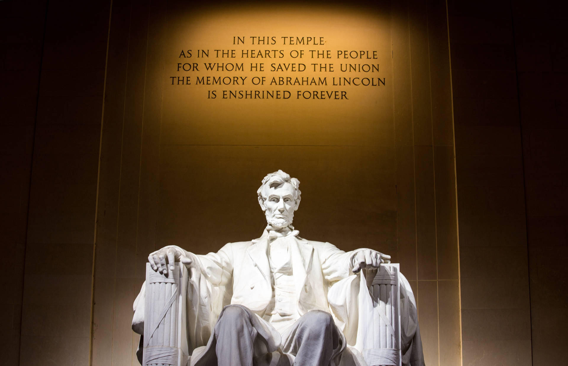Washington Lincoln Memorial Statue Background