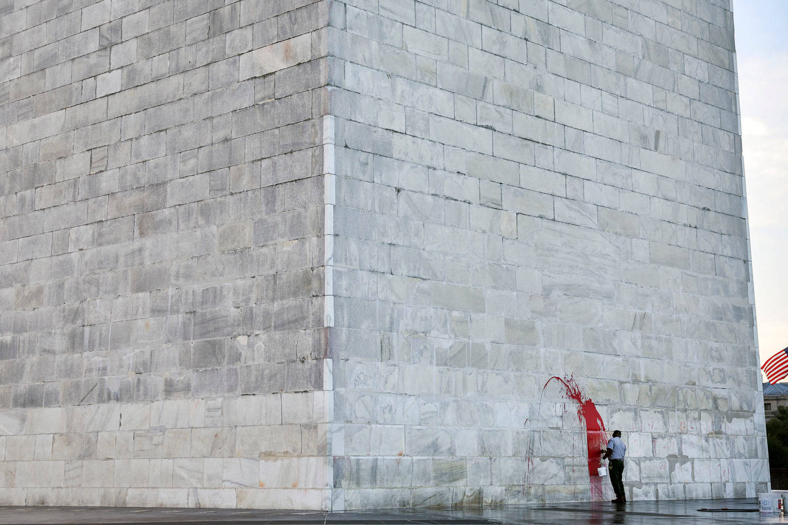 Washington Monument Cleaning Graffiti