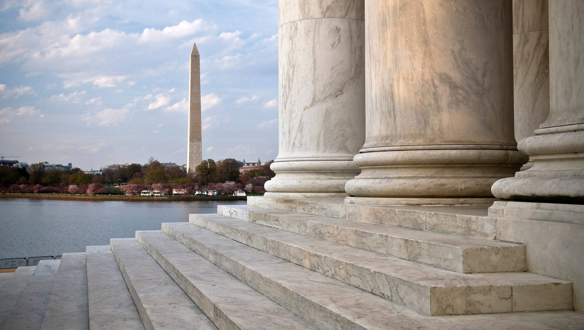 Washington Monument Steps Background