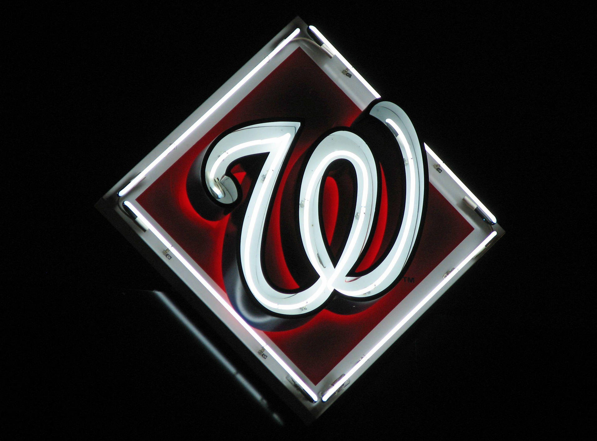 Washington Nationals Chrome Logo Background