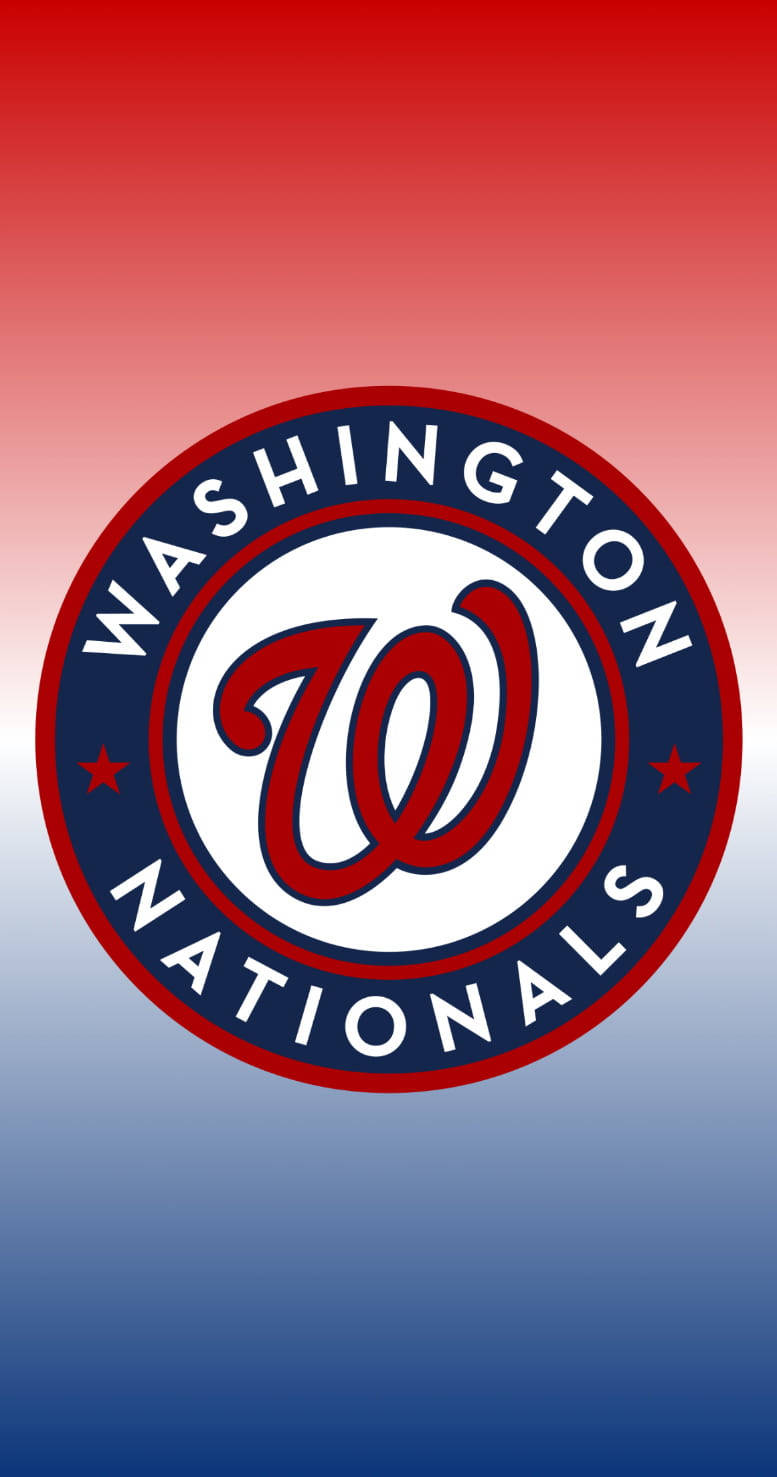 Washington Nationals Red Blue Ombre Background
