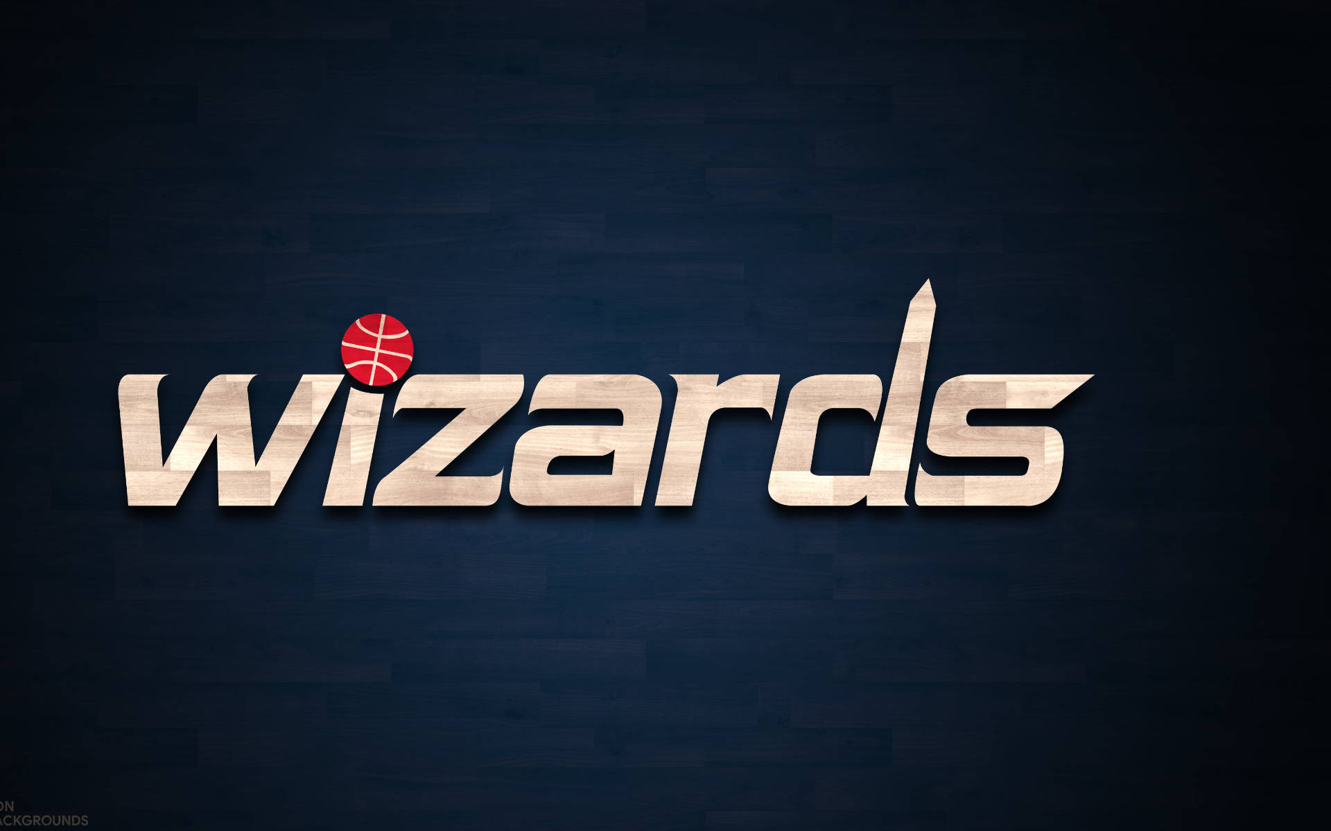 Washington Wizards Logo In Aesthetic Blue Background