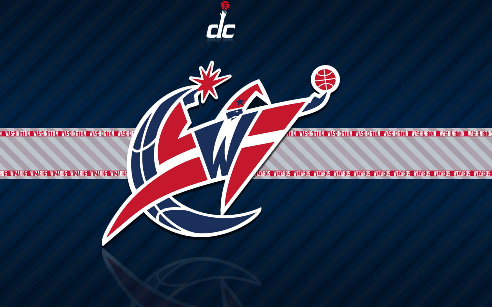 Washington Wizards Logo Slash Pattern Background