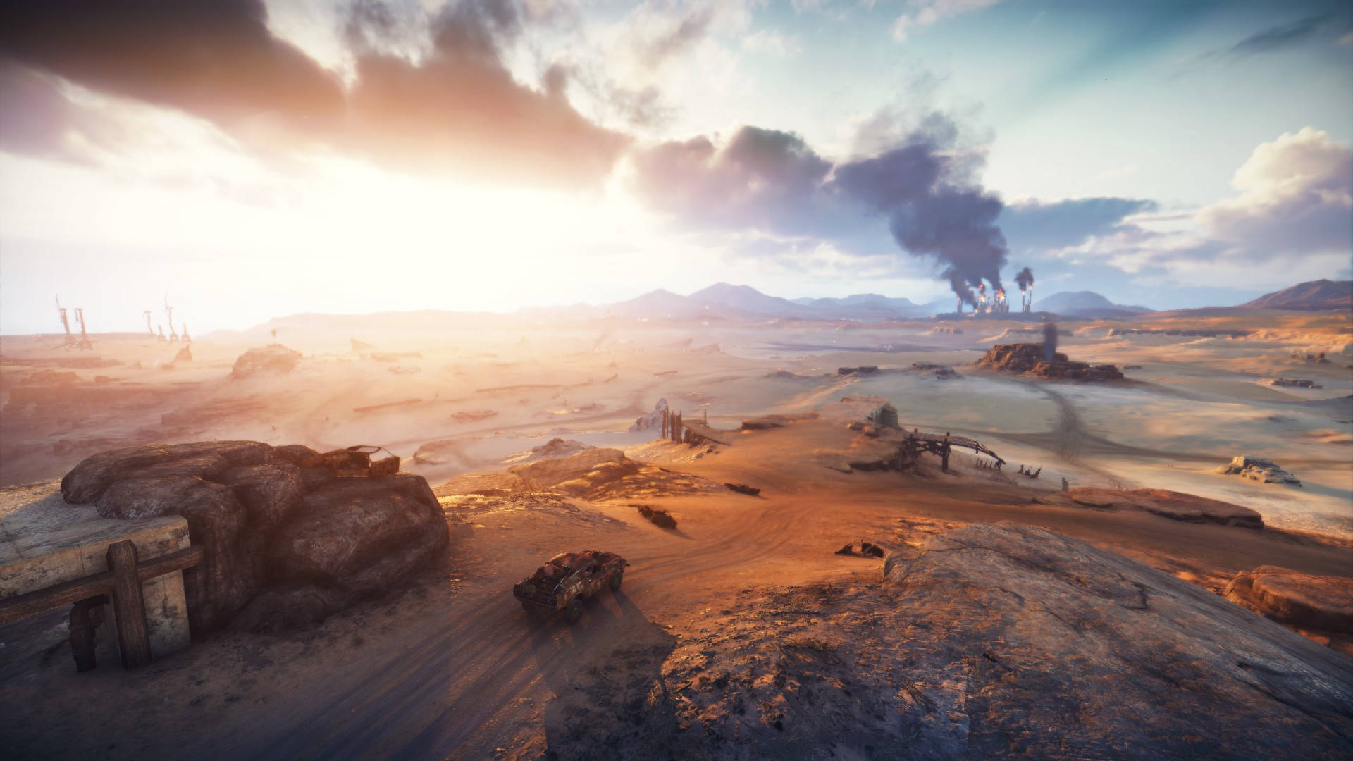 Wasteland Desert Battlefield Background