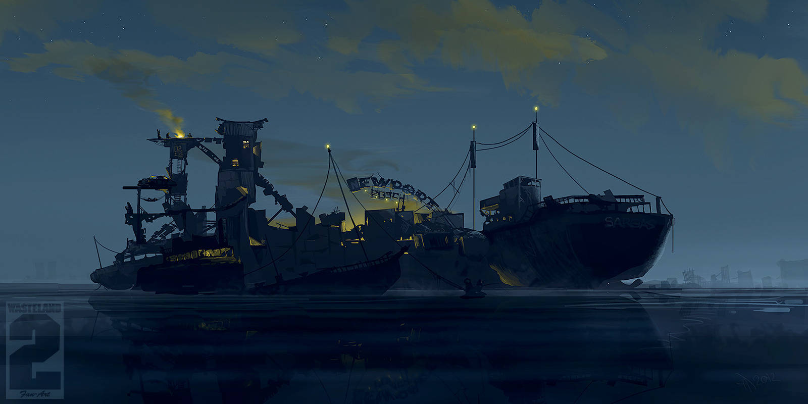 Wasteland Soldier's Ship Background