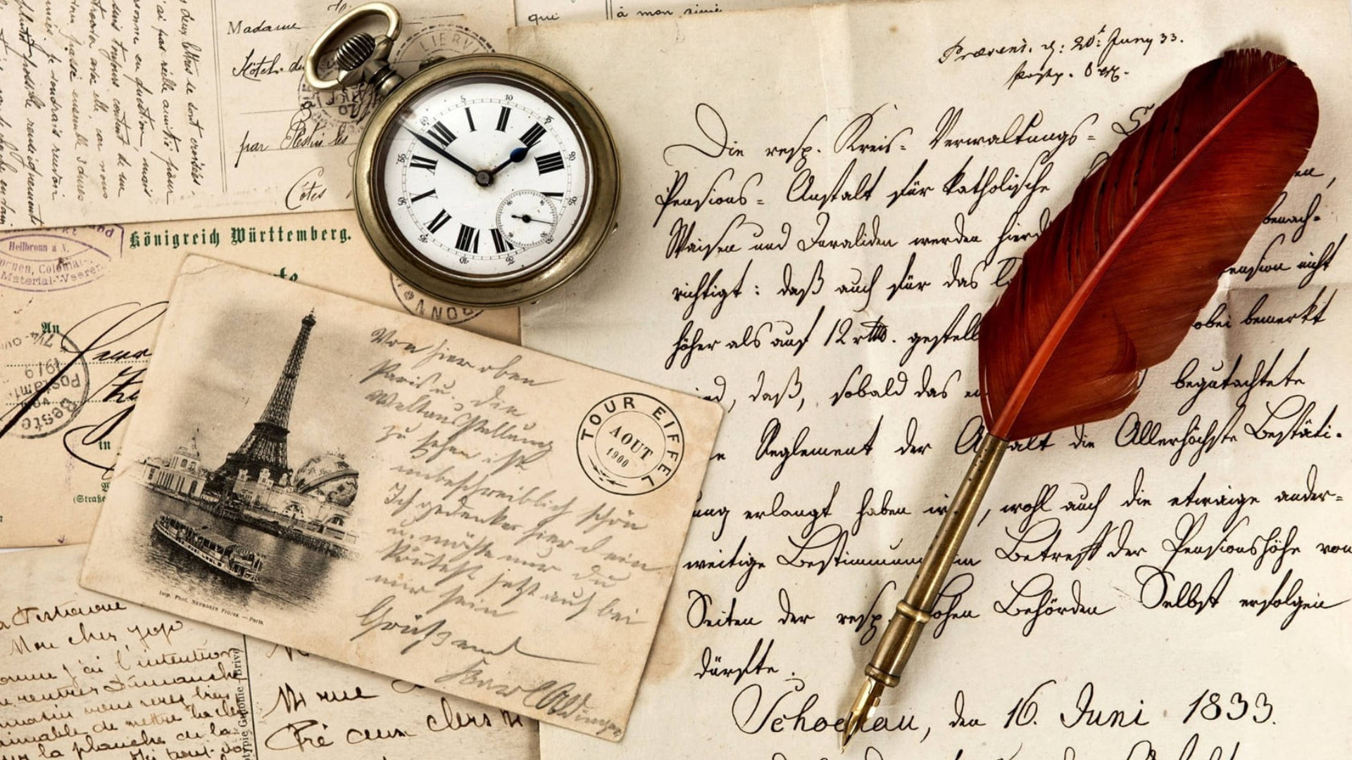 Watch On Written Letters Tiempo Background Background