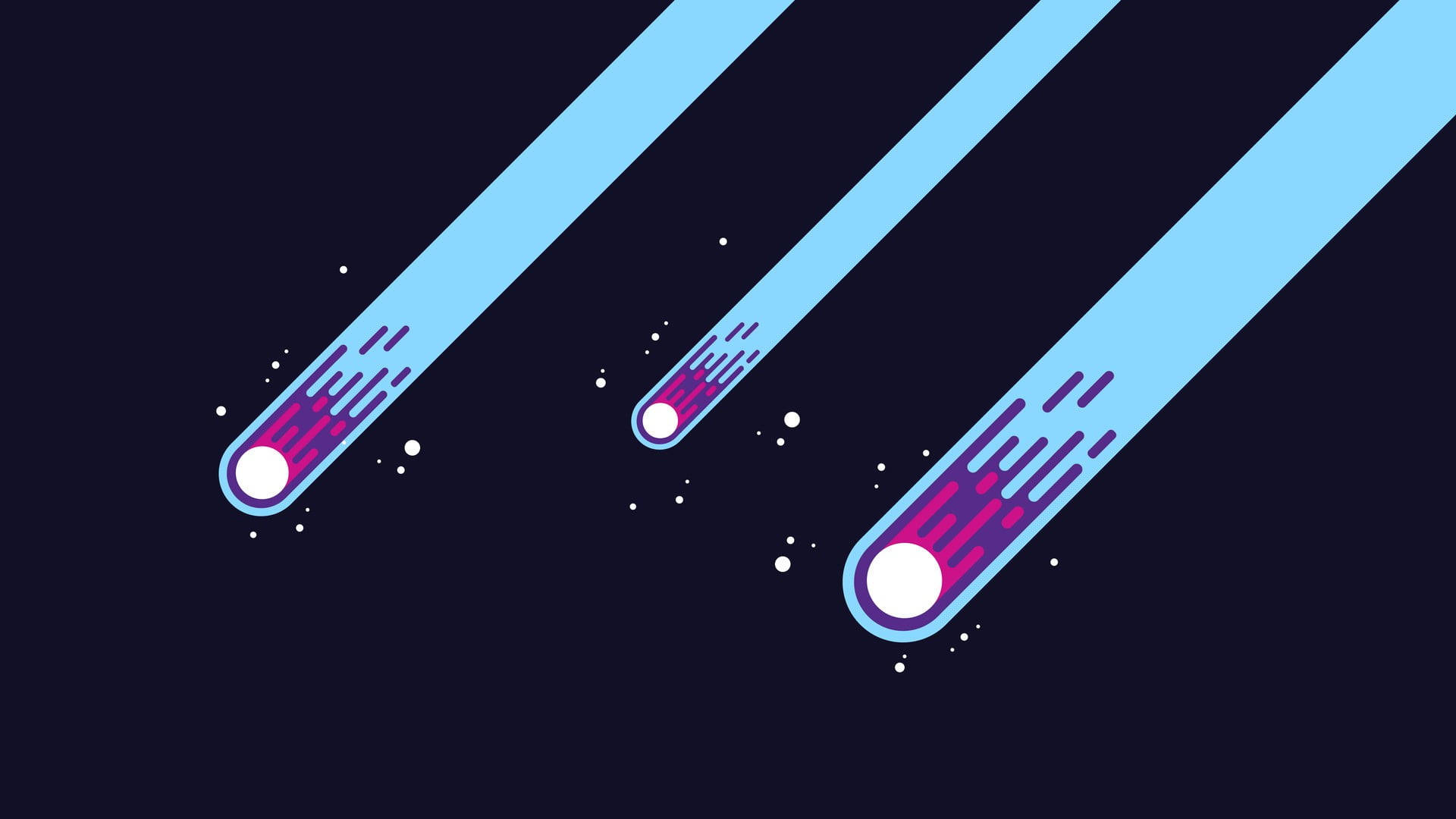 Watch Shooting Stars In Outer Space On This Dynamic Design Background