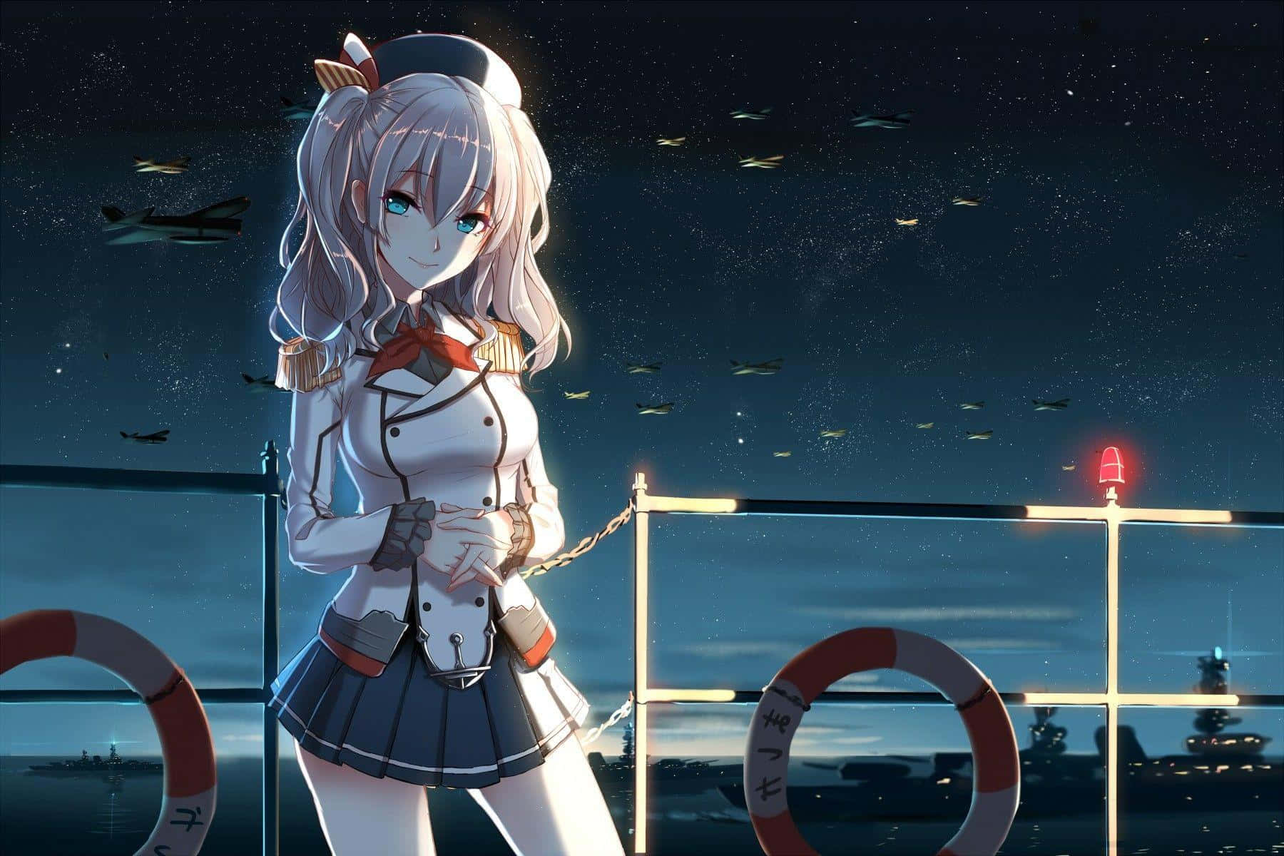 Watch The Fleets Of Kancolle Bravely Protect The Seas. Background