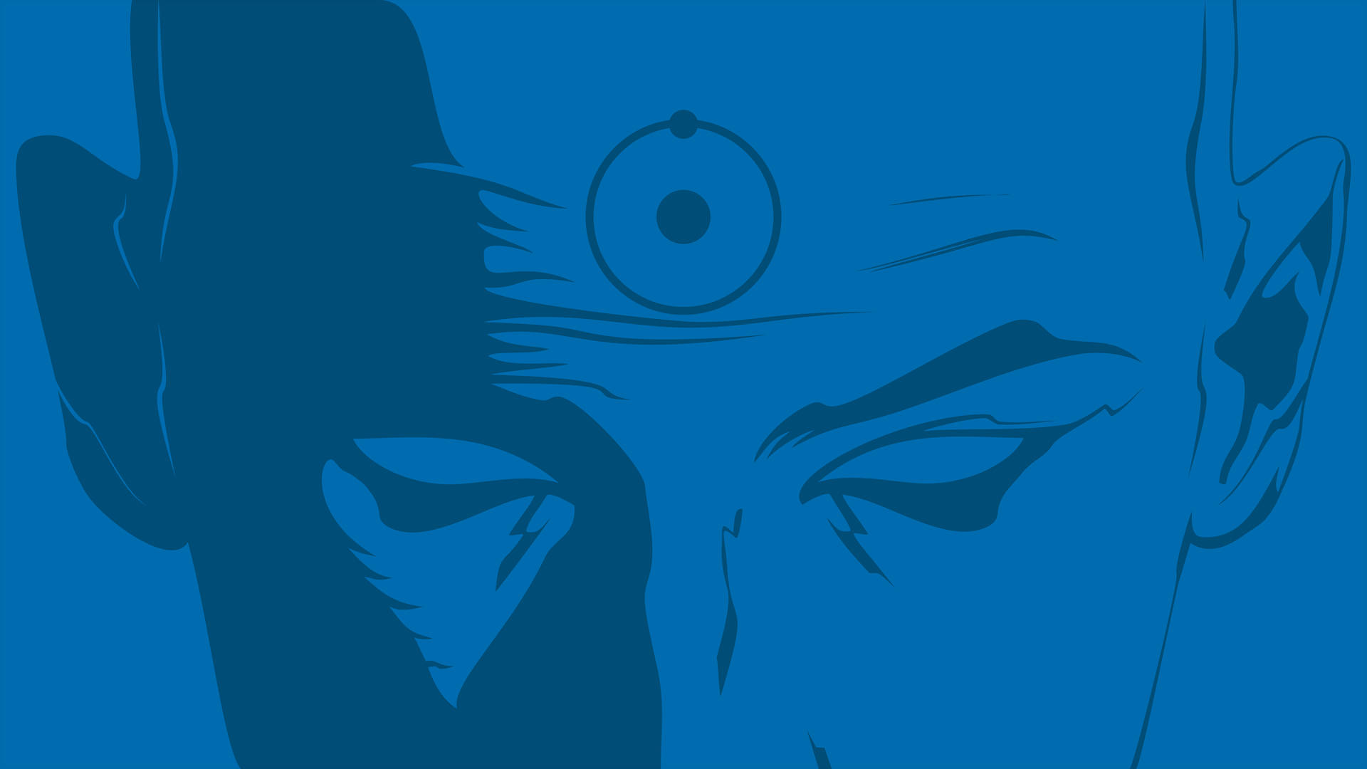 Watchmen Manhattan Blue Background