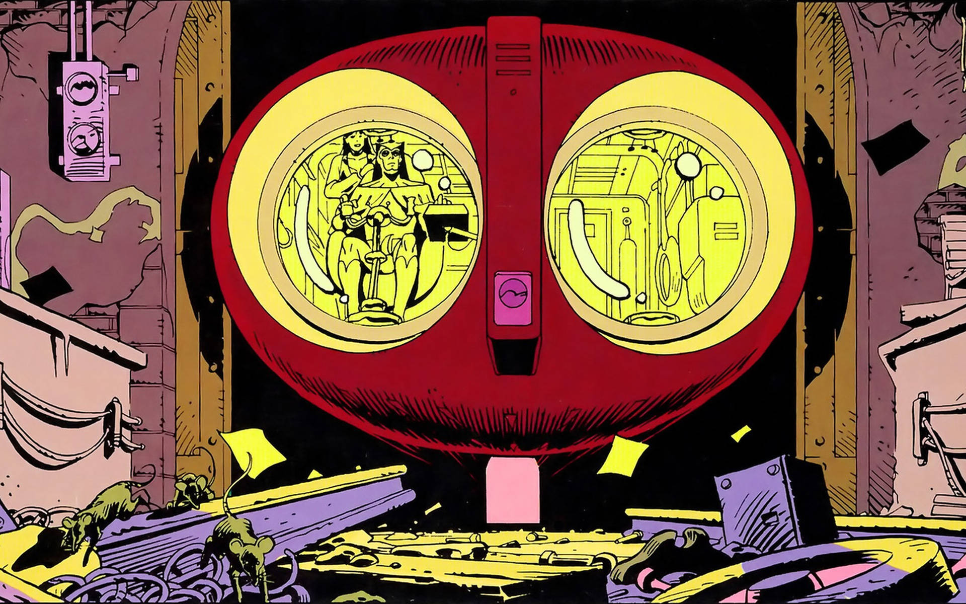 Watchmen Owl Robot Background