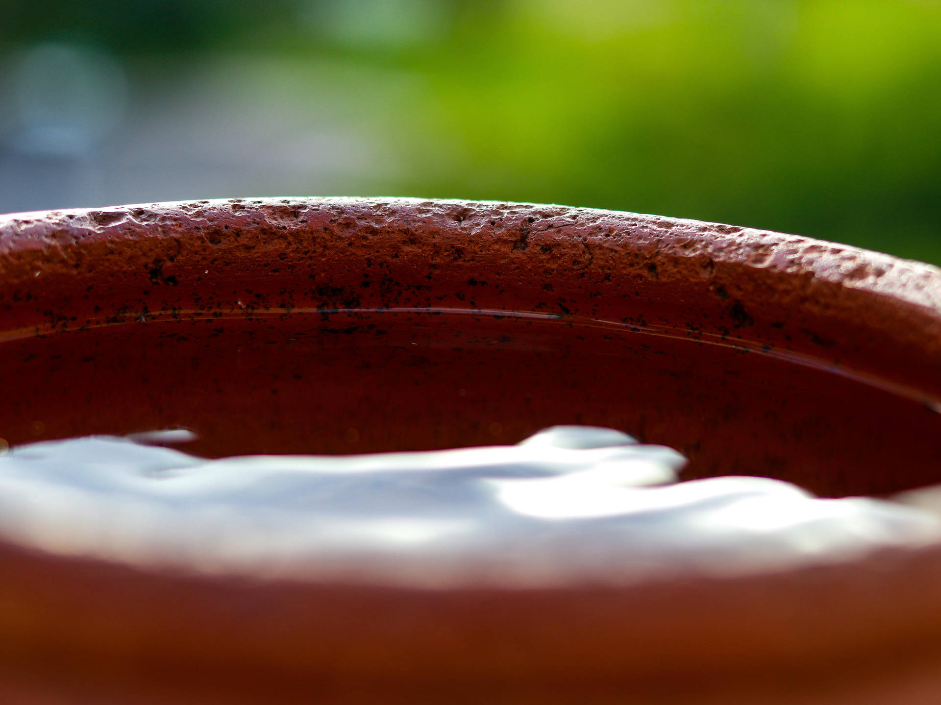 Water Deposits In Clay Bowl