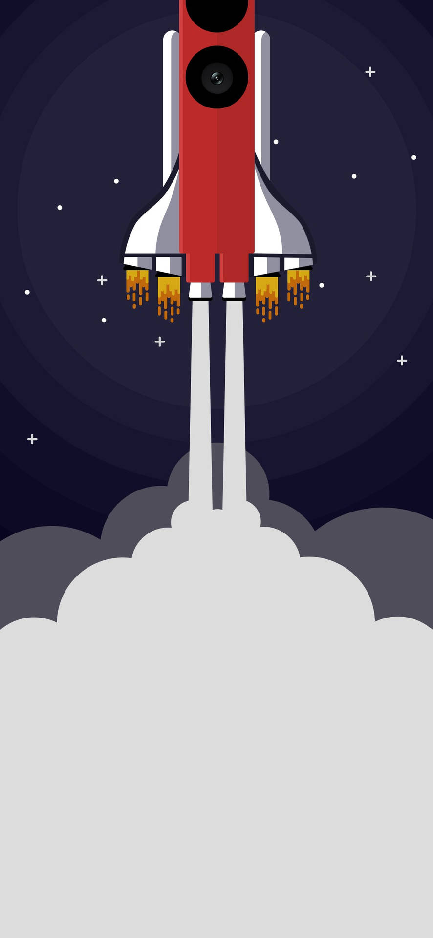 Water Drop Notch Rocket Background