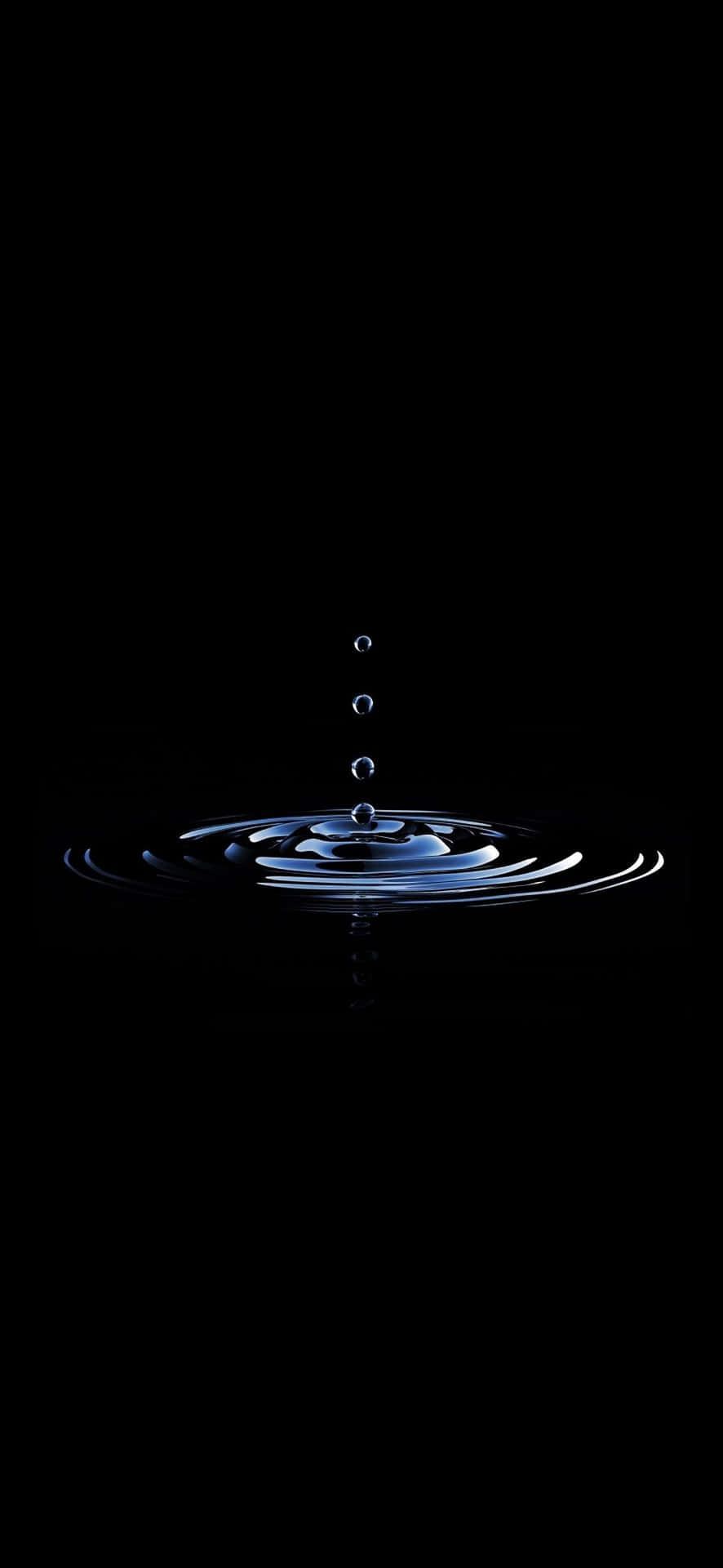 Water Drop On Black Background Background