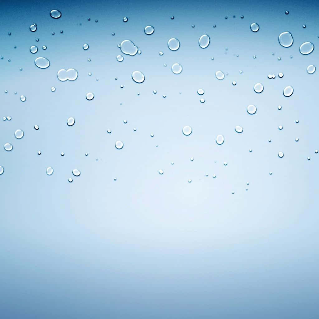 Water Droplets On A Blue Background Background