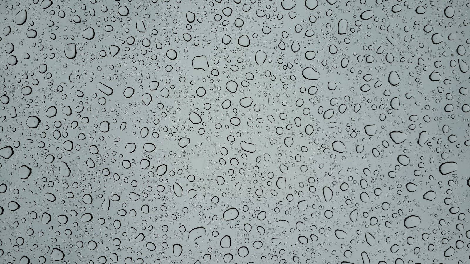 Water Droplets On Glass Background
