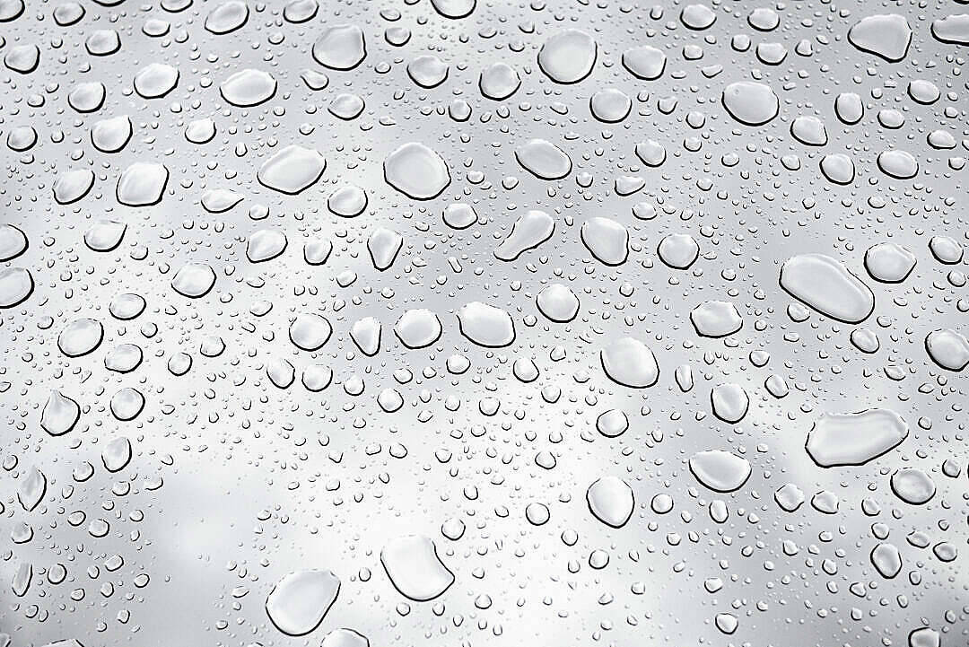 Water Droplets On Glass Window Background