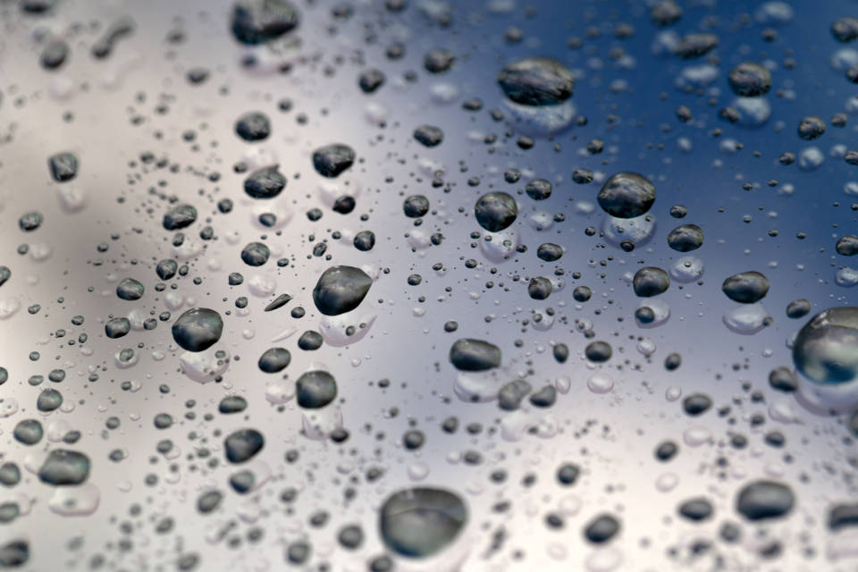 Water Droplets On Window Background