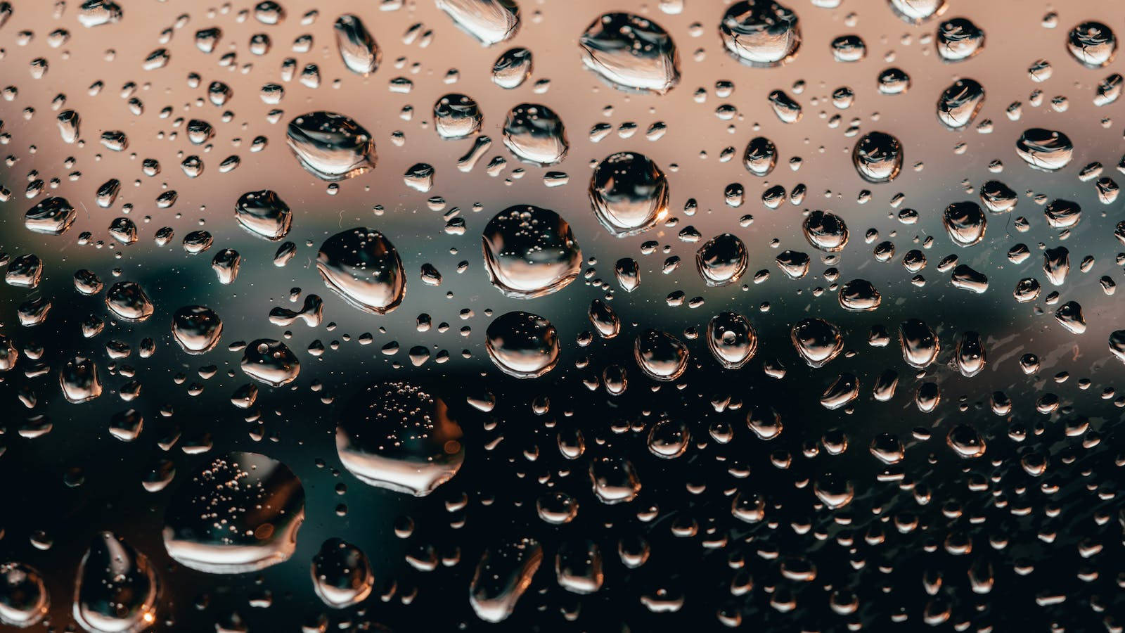 Water Droplets On Window Background