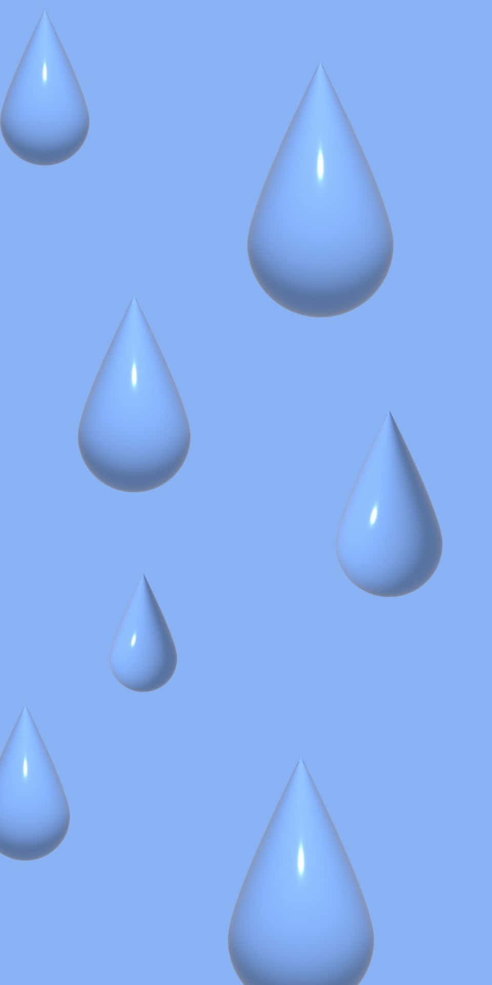Water Drops On A Blue Background Background
