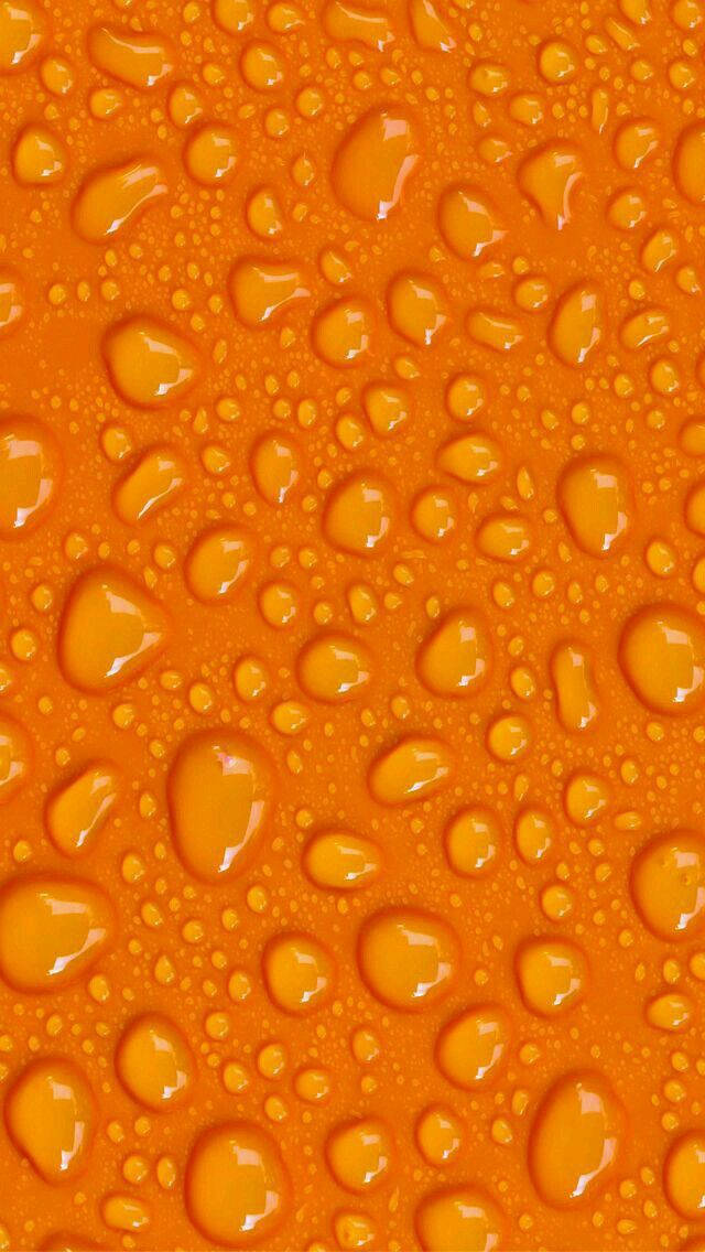 Water Drops Orange Phone